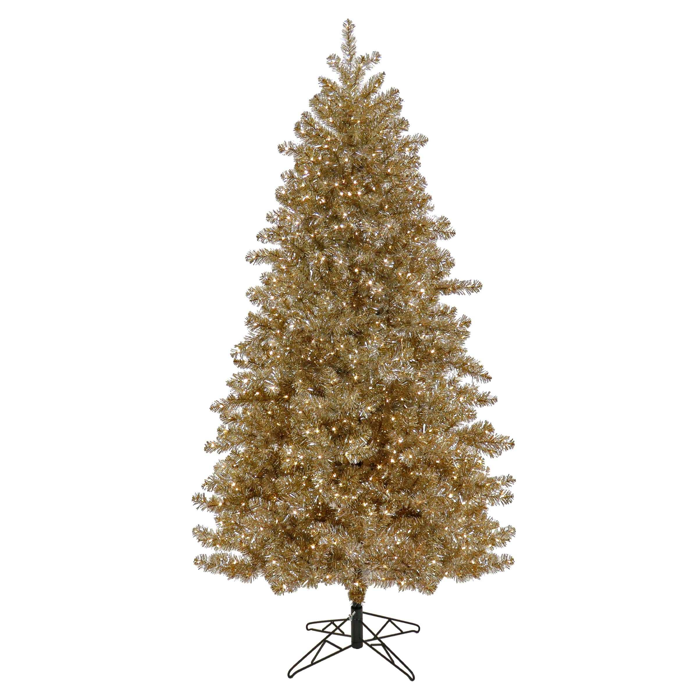 7.5ft. Pre-Lit Platinum Metallic Artificial Christmas Tree, Clear LED Infinity Lights®