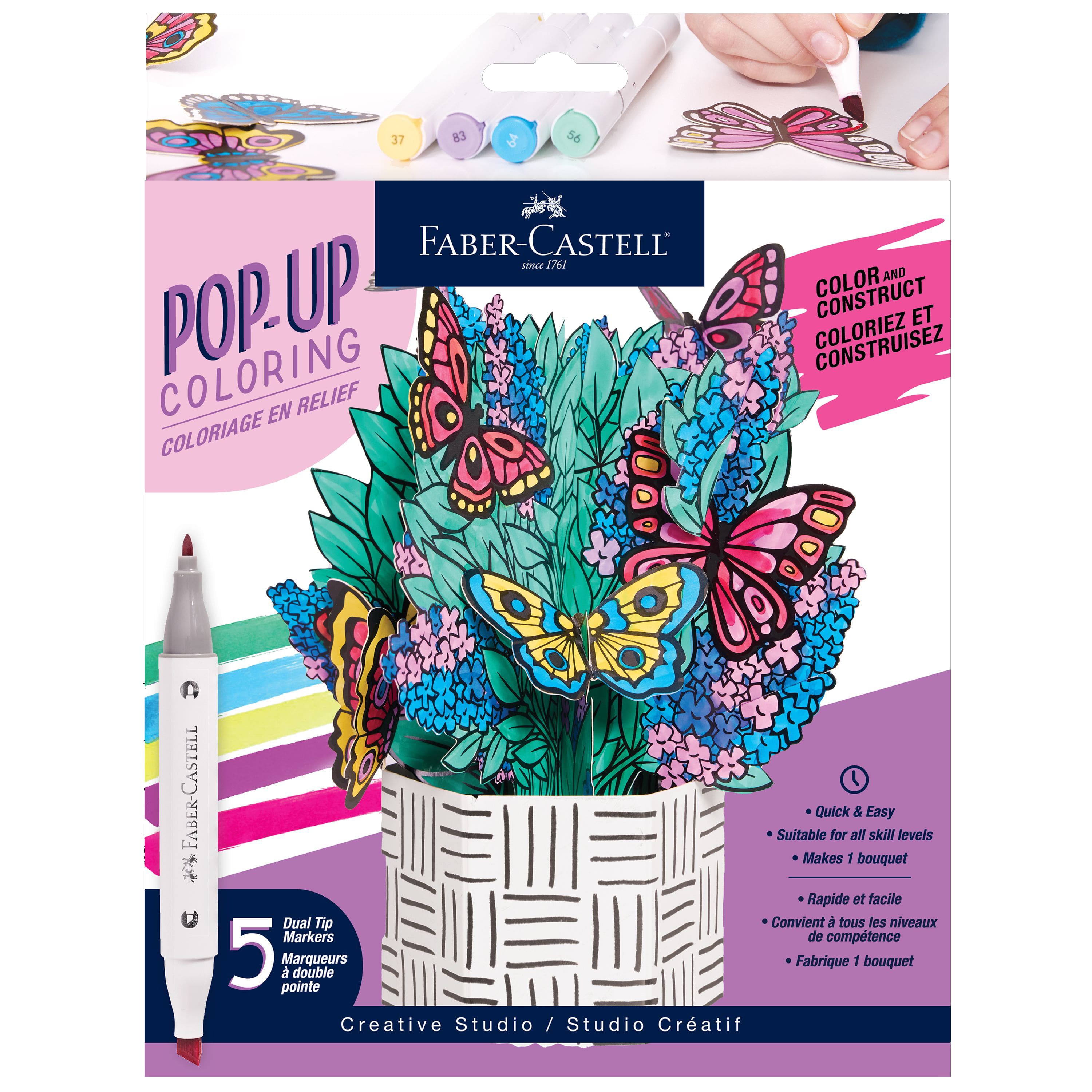 Faber-Castell&#xAE; Butterfly Pop Up Coloring Bouquet