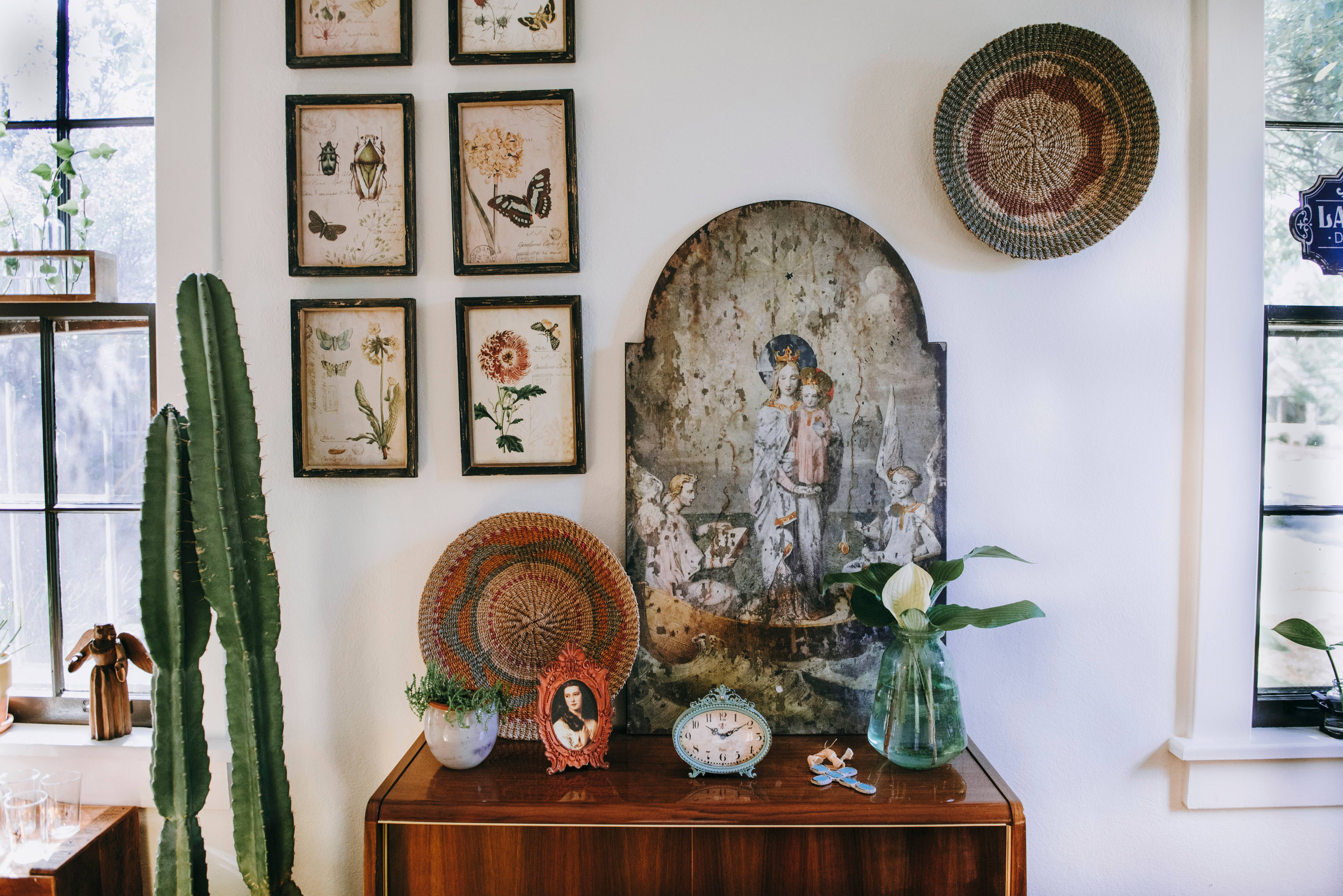 Hello Honey® Vintage Mary & Angels Image on Decorative Wood Wall Décor