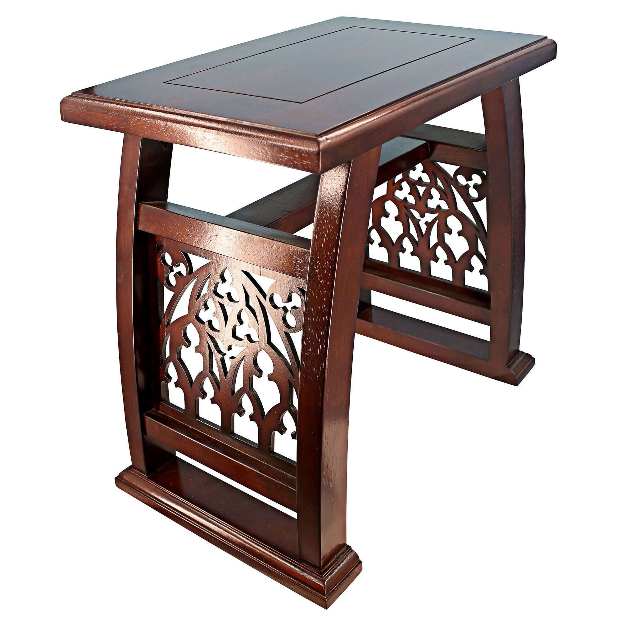 Design Toscano 17.5&#x22; St. Thomas Aquinas Gothic Wooden Stool