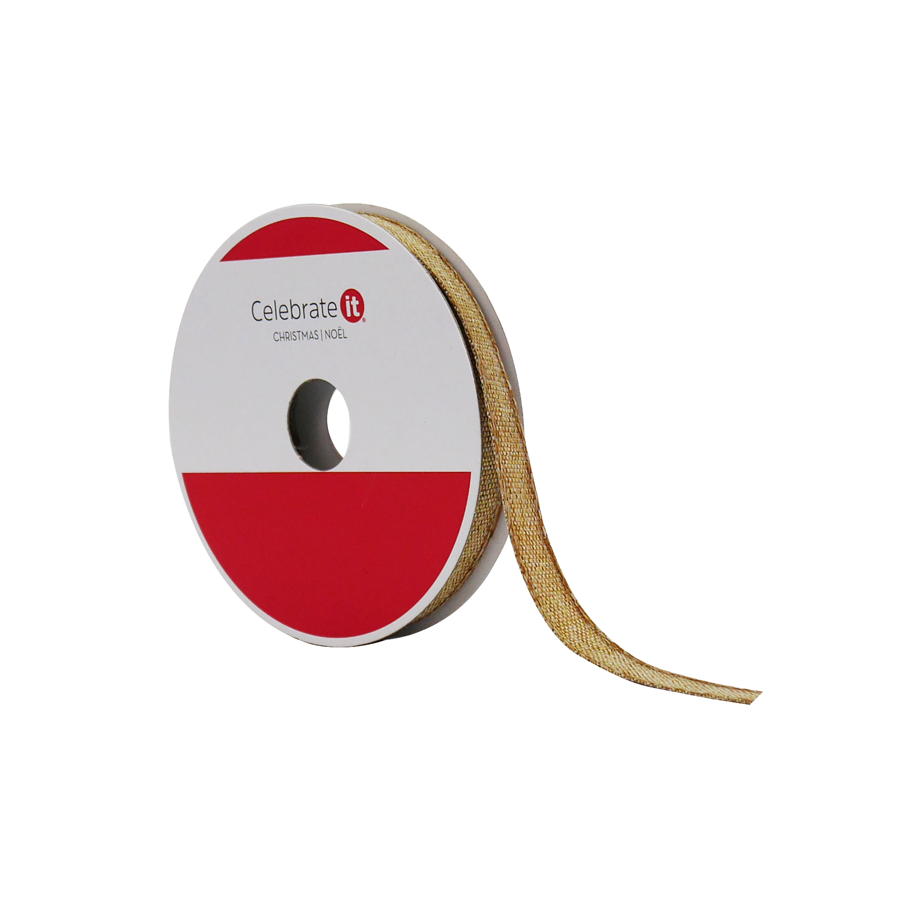 3/8&#x22; x 30ft. Brown Faux Linen Ribbon by Celebrate It&#xAE;