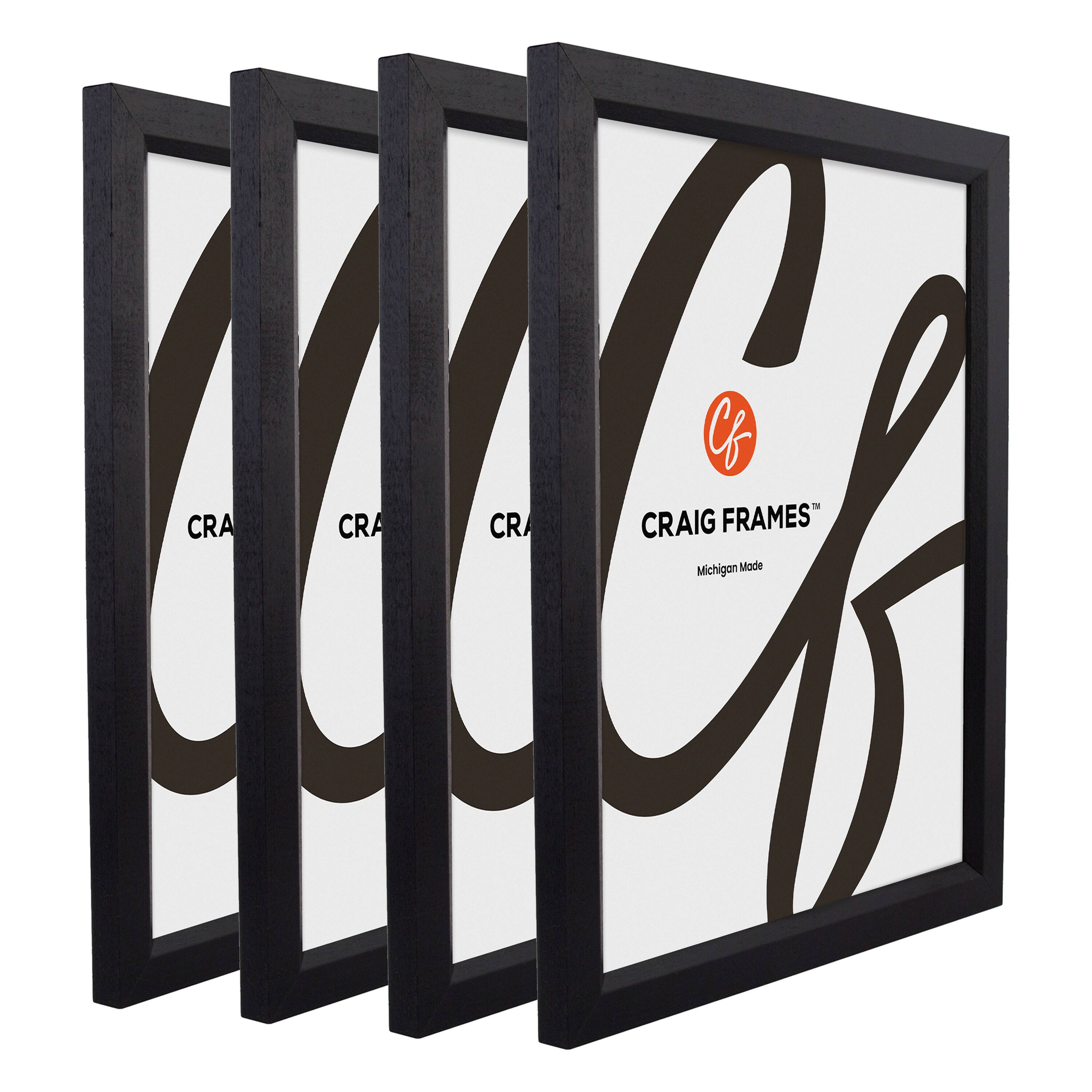4 Pack: Craig Frames Economy Ebony Hardwood Picture Frame