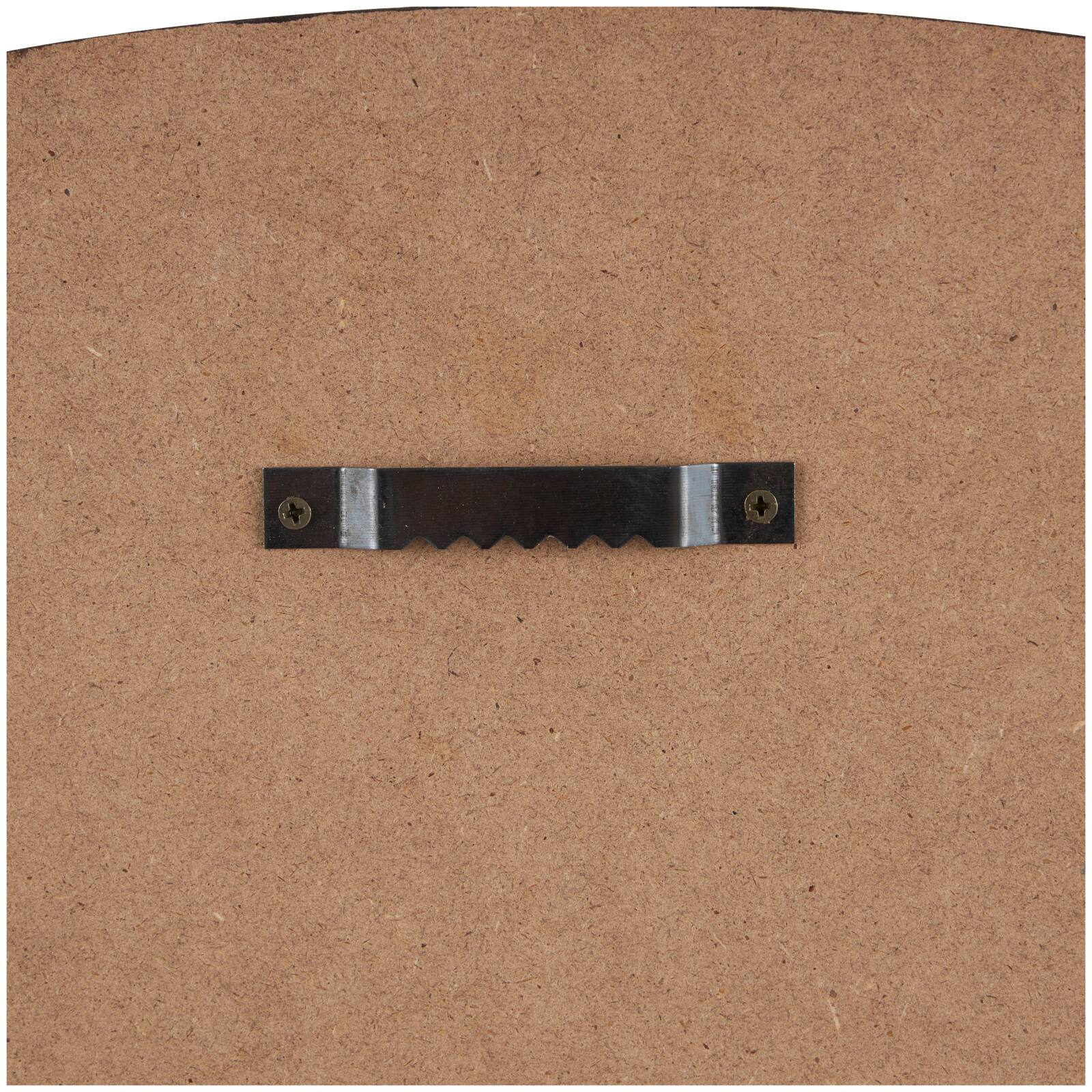 36" Black & Golden Handmade Abstract Carved Wooden Wall Mirror