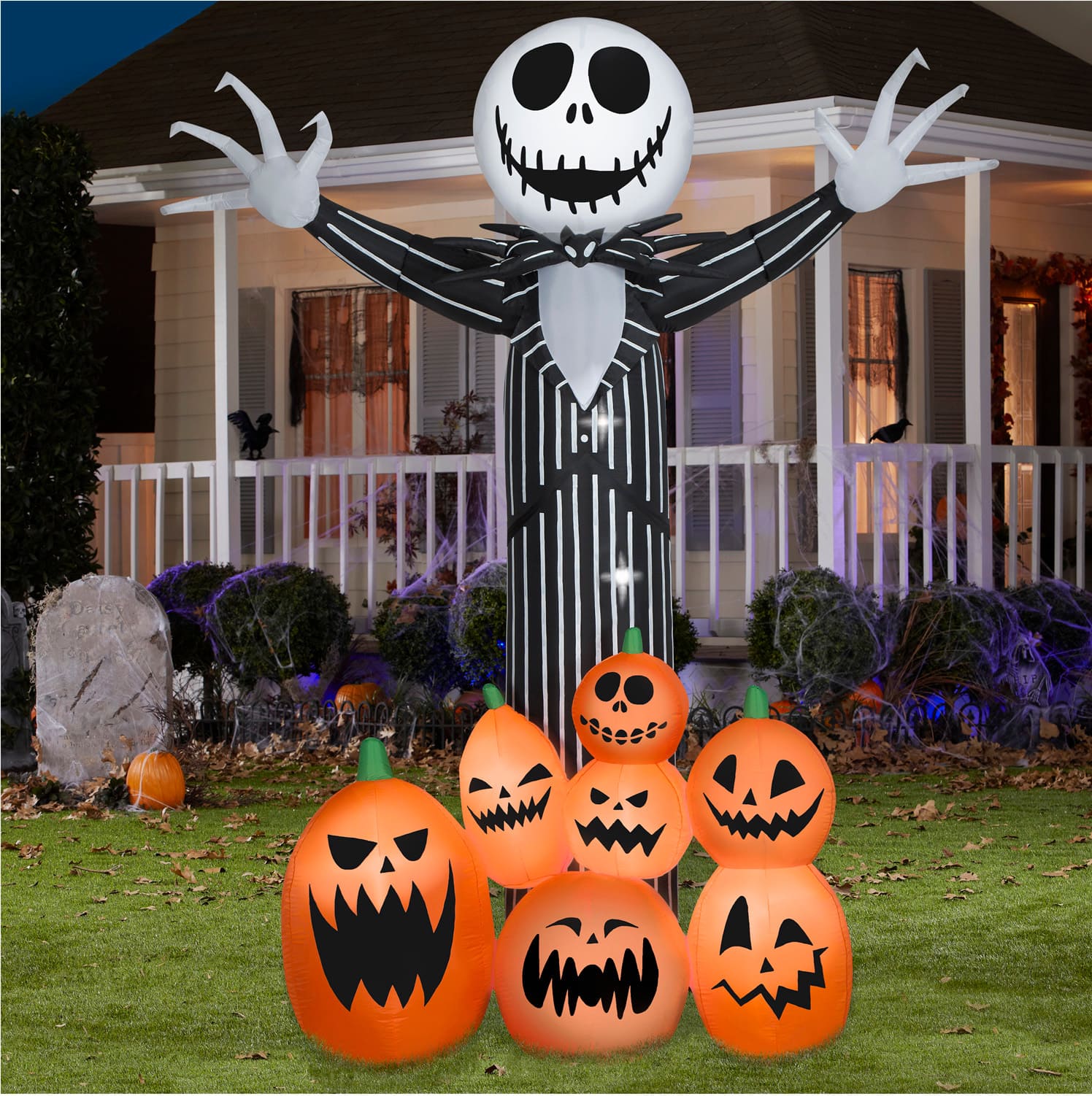 9ft. Airblown® Inflatable Halloween Jack Skellington with Jack-O'-Lanterns