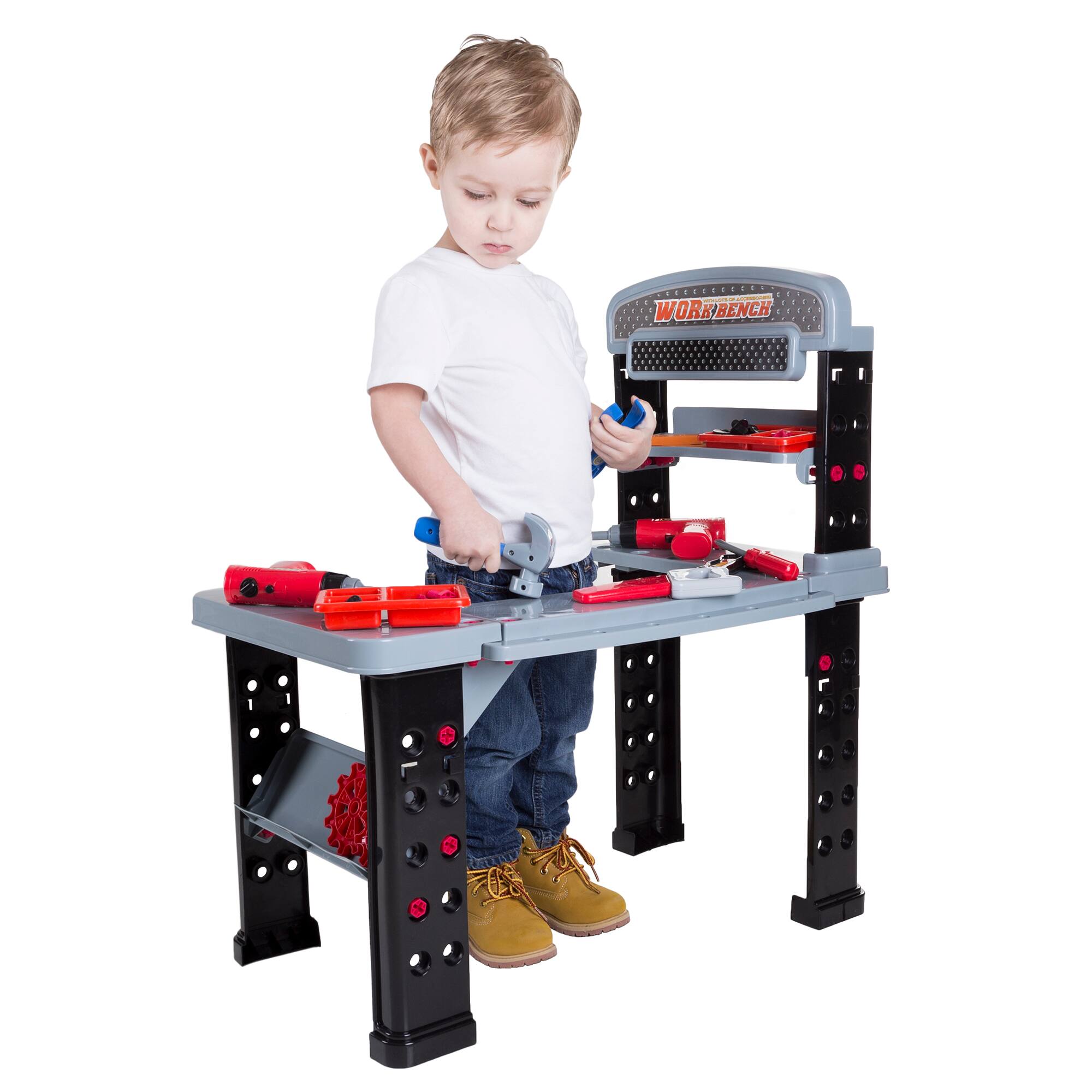 Toy Time Woodworking &#x26; Mechanic Workshop Tool Bench