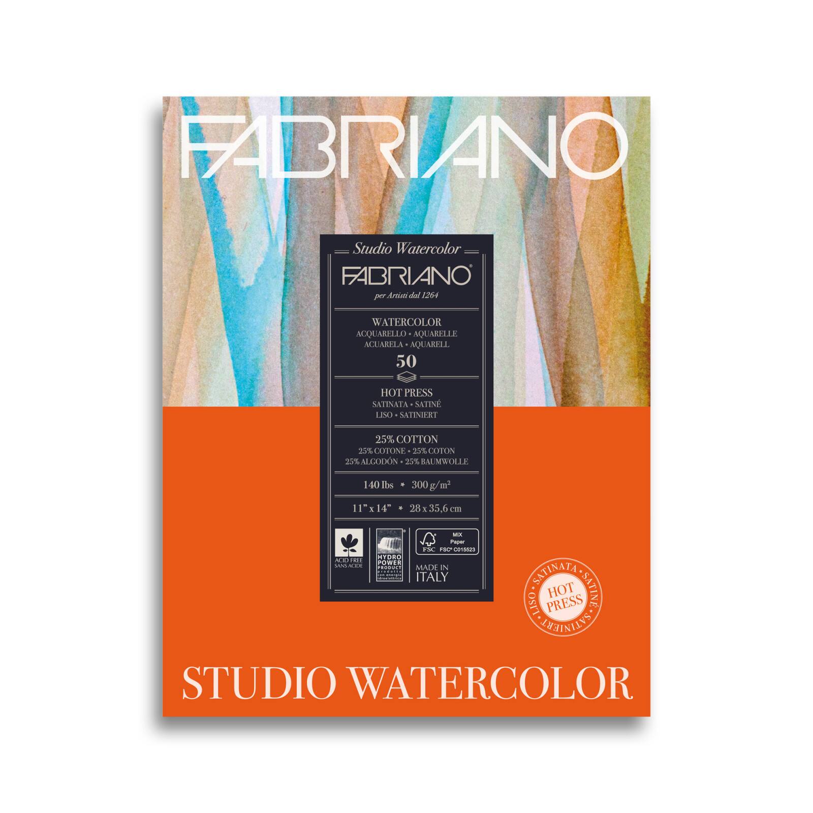 Fabriano® Studio Hot Press Watercolor Pad, 11" x 14"
