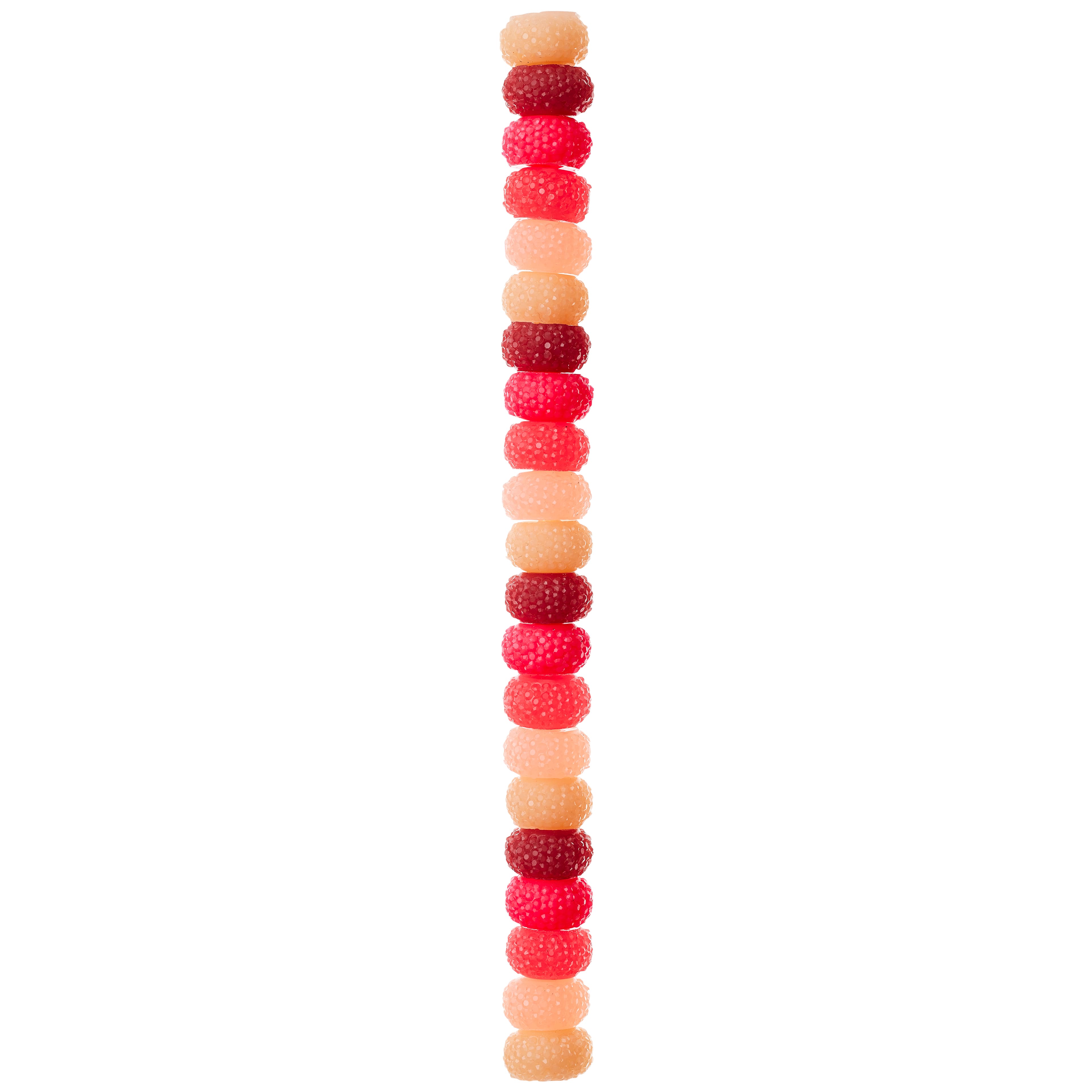 10mm Pink Mix Textured Rondelle Acrylic Beads by Bead Landing™