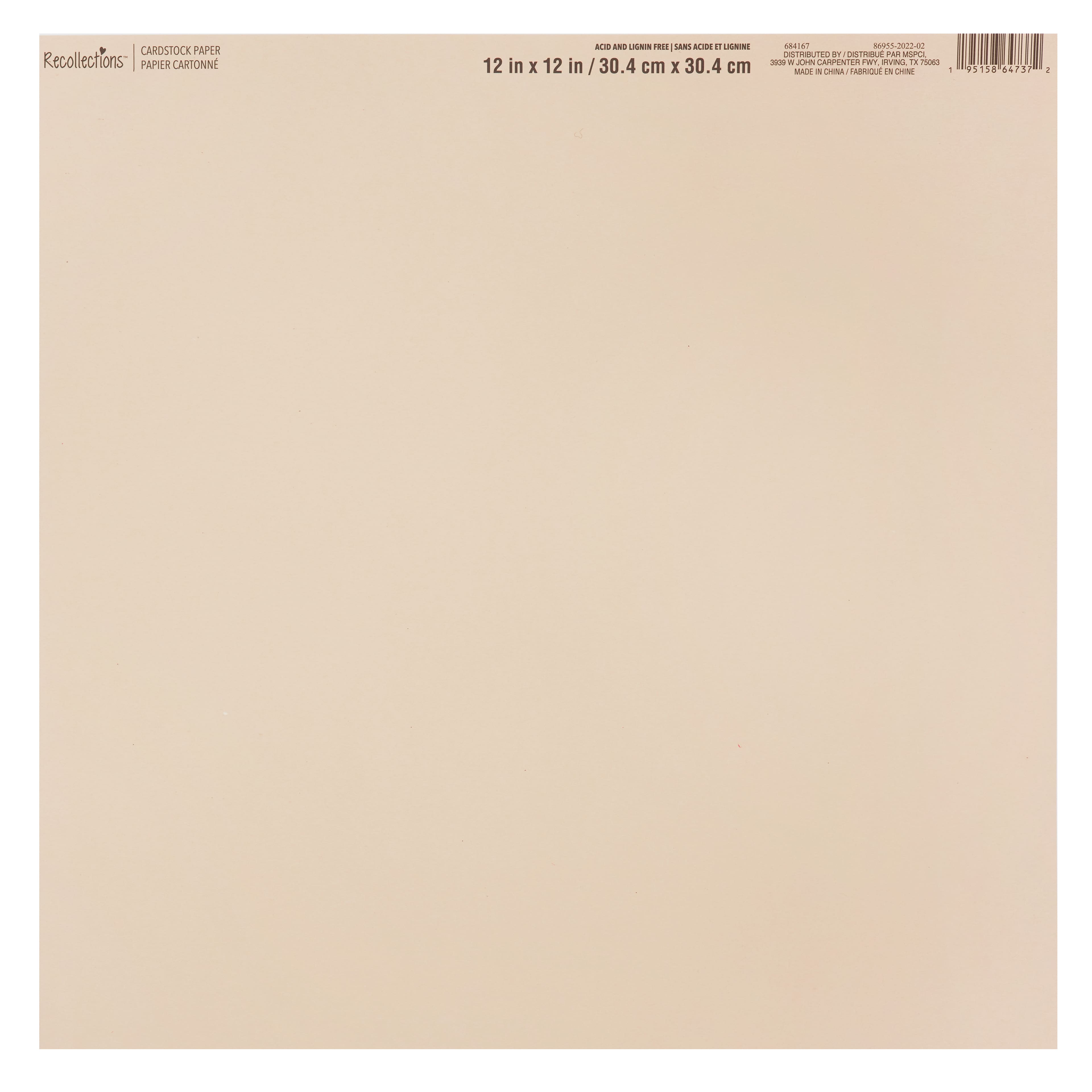 60 Pack: Smooth Solid Cardstock Paper by Recollections™, 12" x 12"