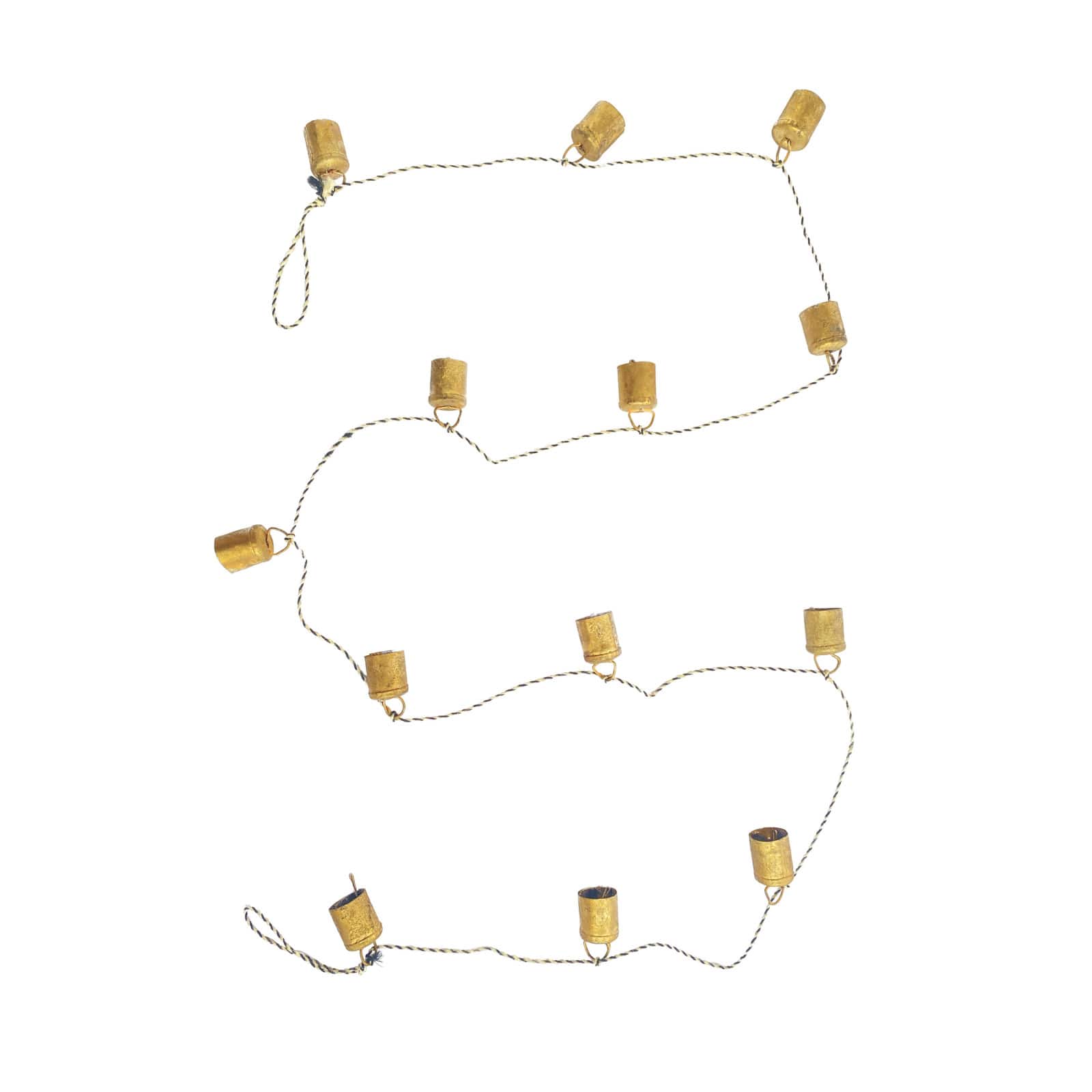 Hello Honey&#xAE; 6ft. Gold Metal Bell Garland
