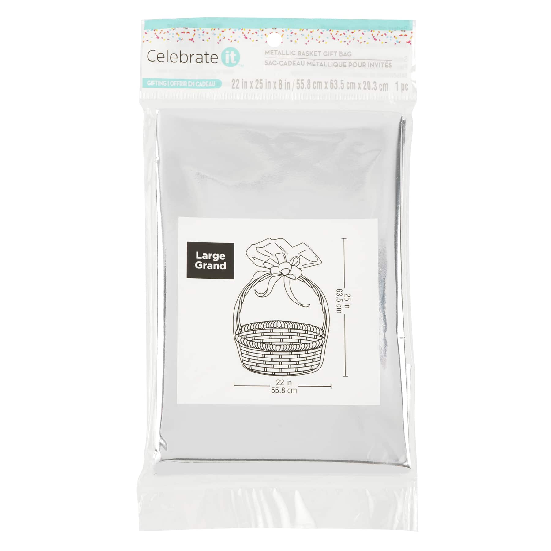 Metallic Basket Gift Bag by Celebrate It&#x2122;
