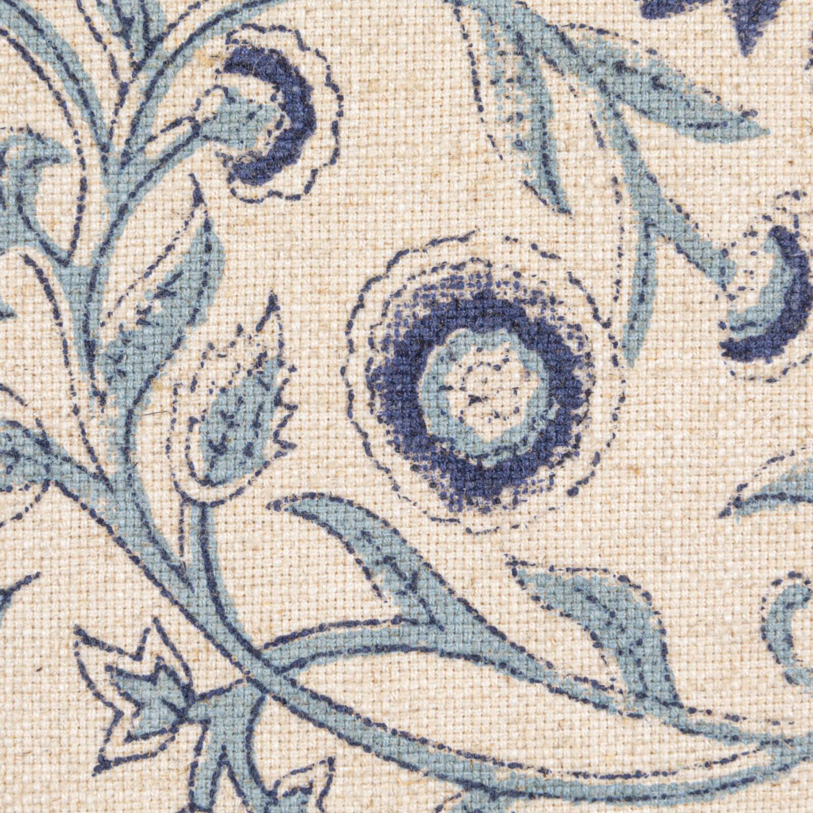 Hello Honey® 18" Blue & White Floral Accent Pillow with Ruffled Edges