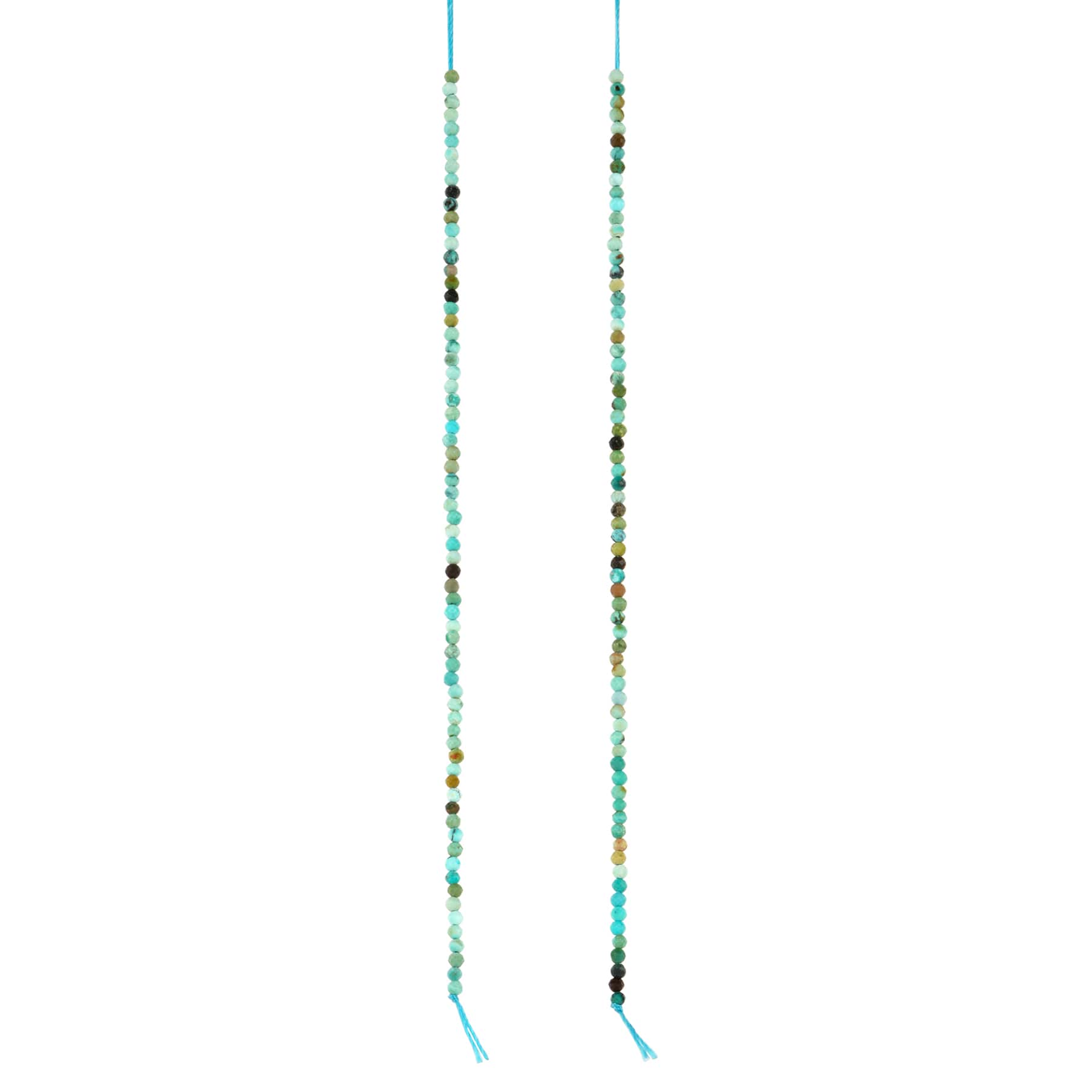 12 Pack: Faceted Turquoise Round Beads, 1.8mm by Bead Landing™