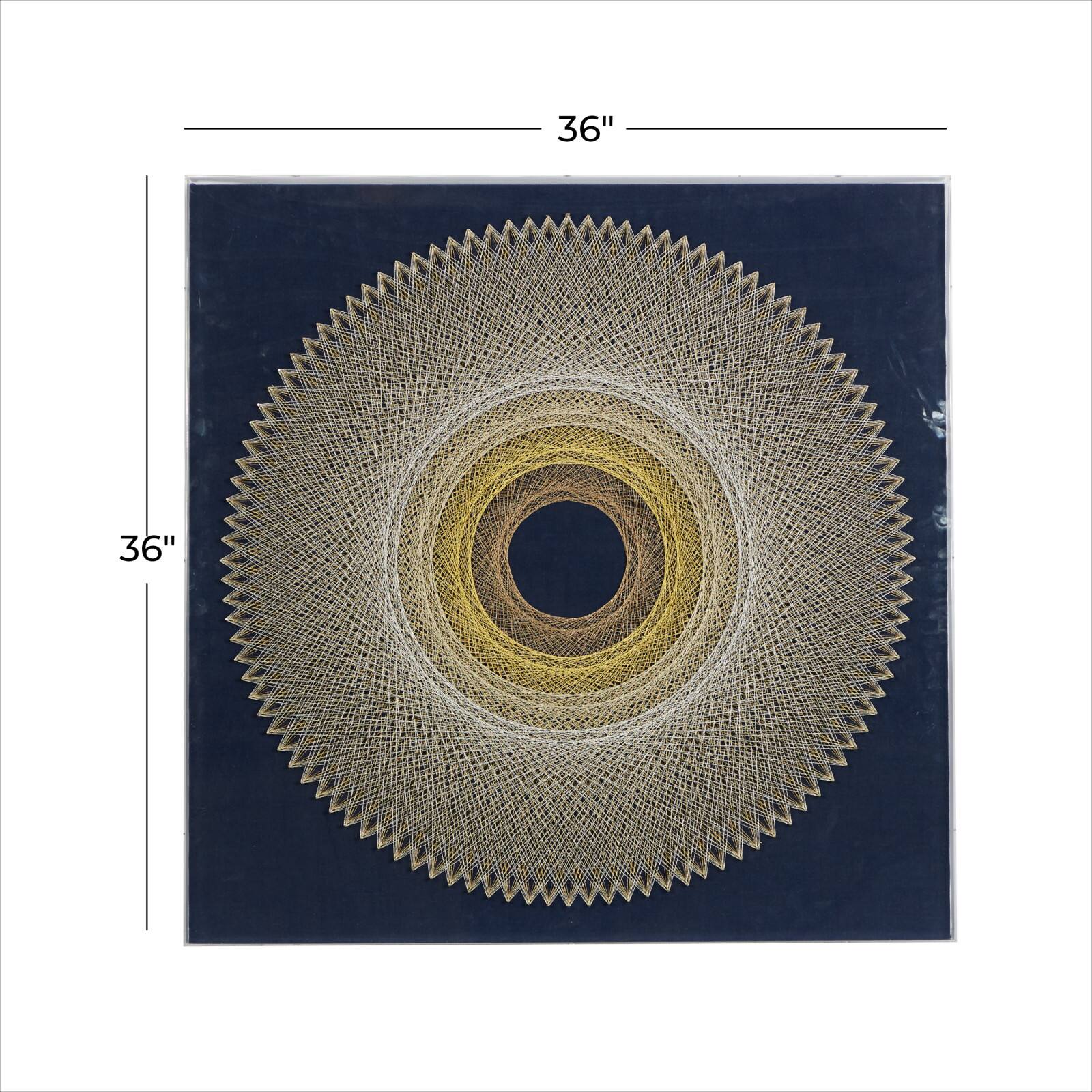 Brown Canvas Contemporary Wall Decor, 36&#x22; x 36&#x22; x 2&#x22;