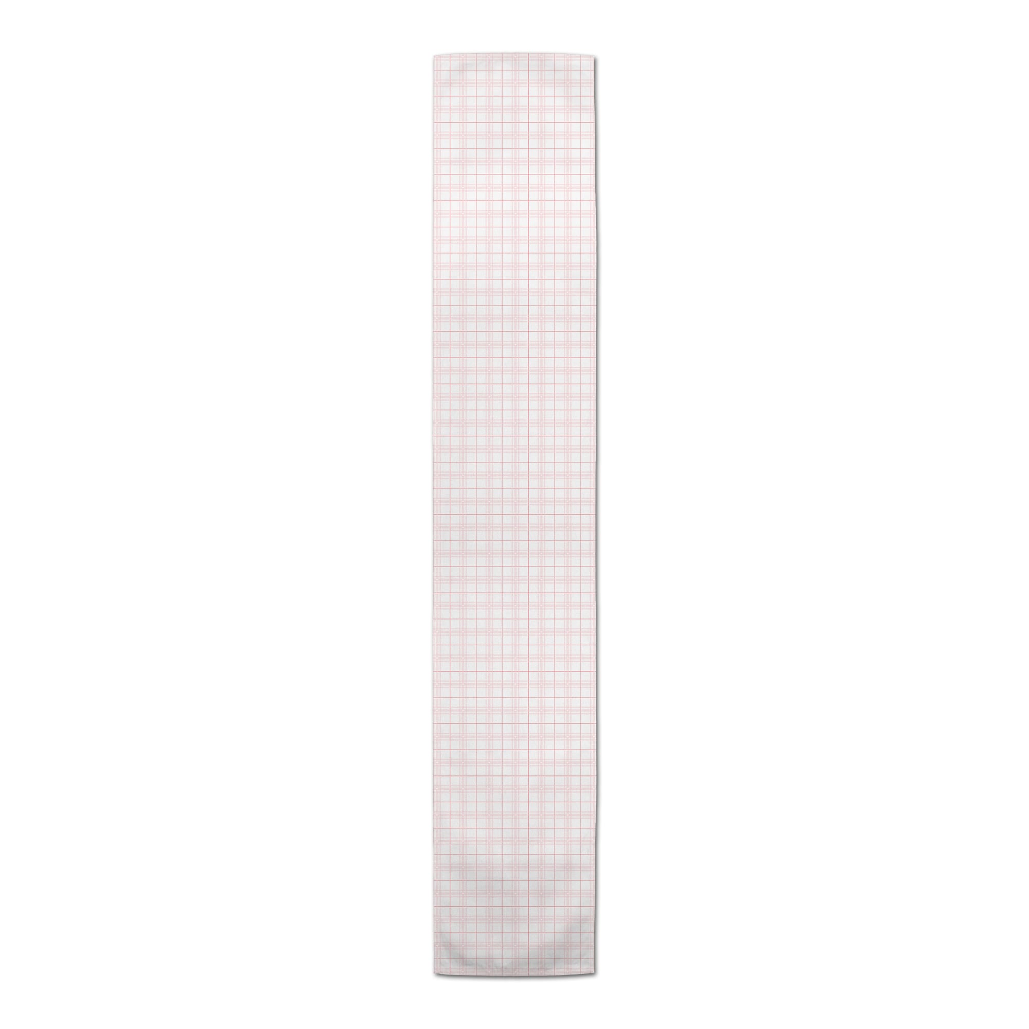 72" Pink & White Plaid Valentine's Day Table Runner