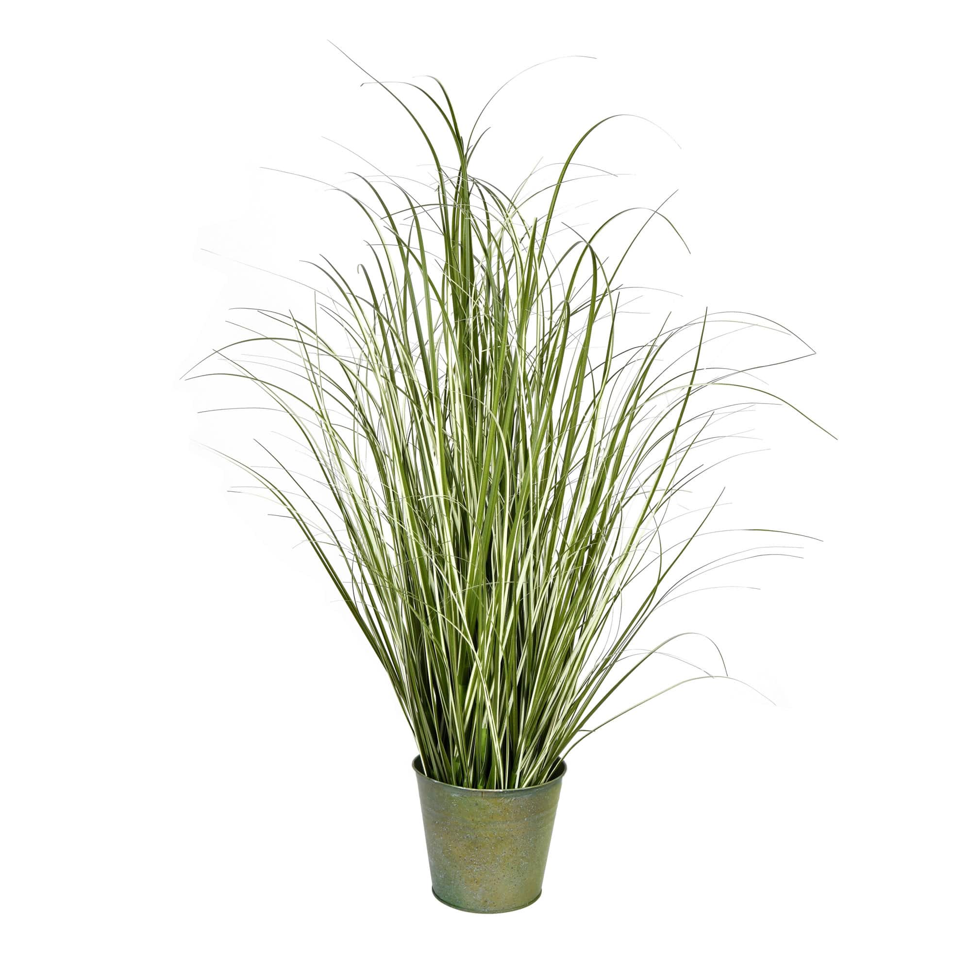 Artificial Native Green Grass in Iron Pot