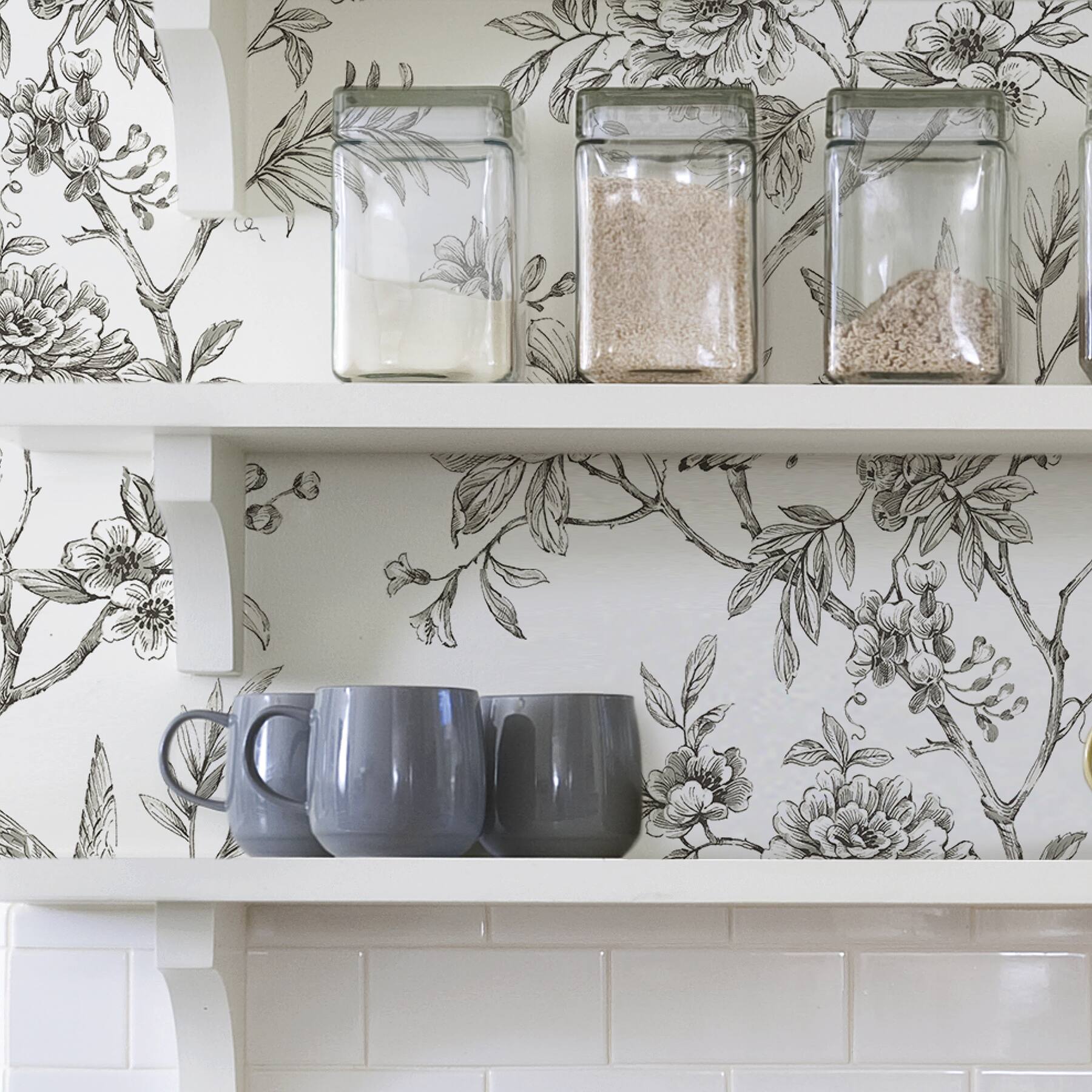 NuWallpaper Charcoal Longwood Peel &#x26; Stick Wallpaper