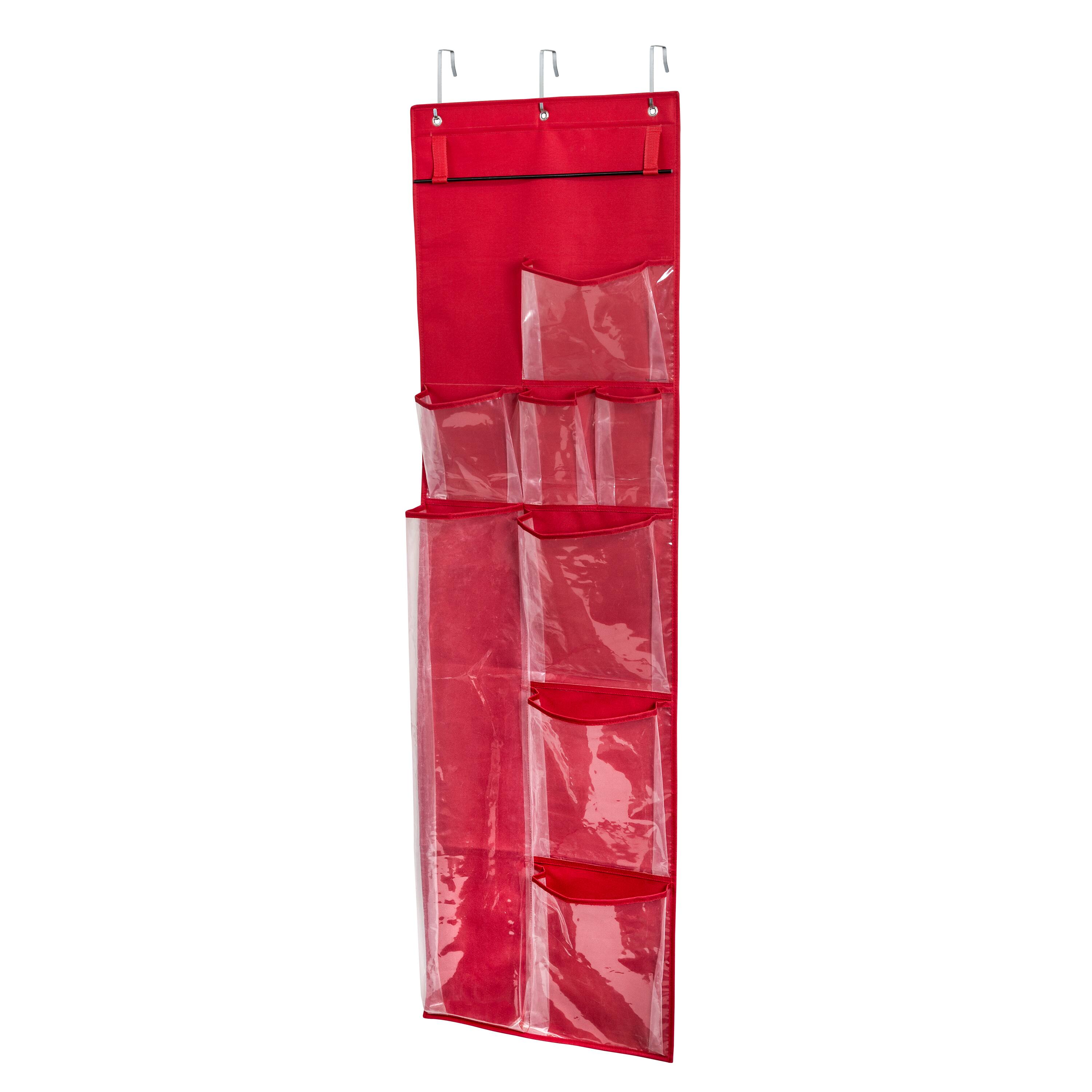 Honey Can Do Red Over-the-Door Holiday Gift Wrap Organizer