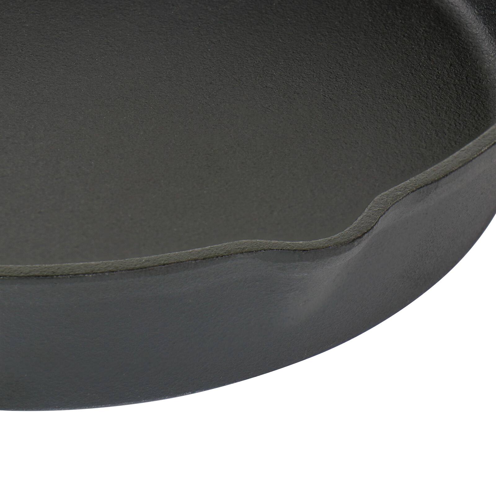 Oster Castaway 10" Round Cast Iron Frying Pan with Pouring Spouts