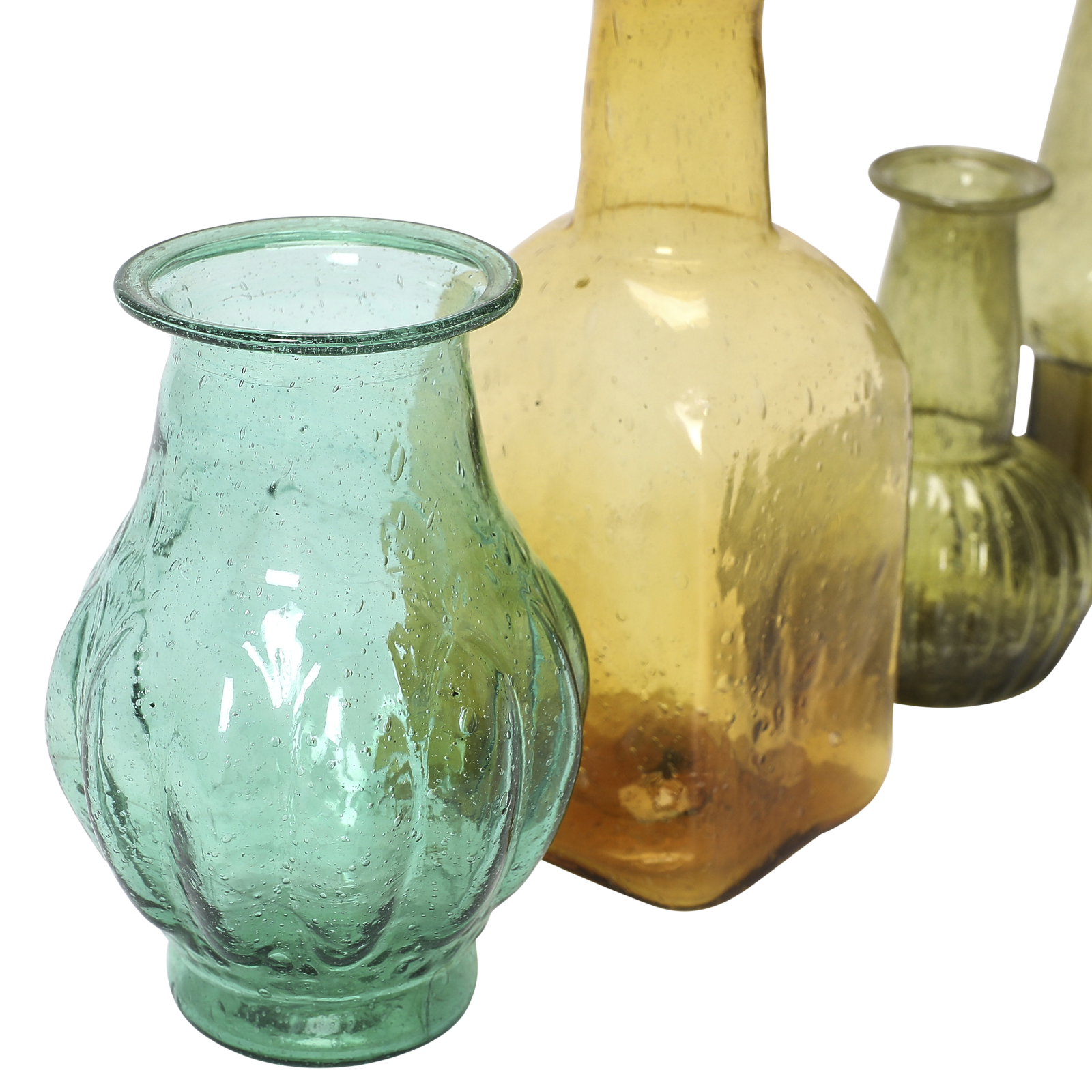 Hello Honey® Multicolor Hand Blown Glass Vases Set