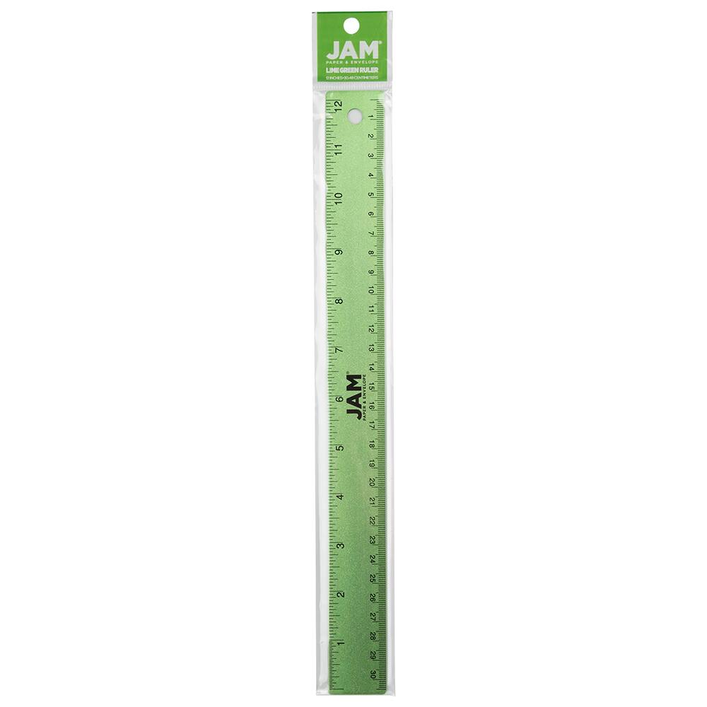 JAM Paper Metallic Stainless Steel Rulers, 12ct.
