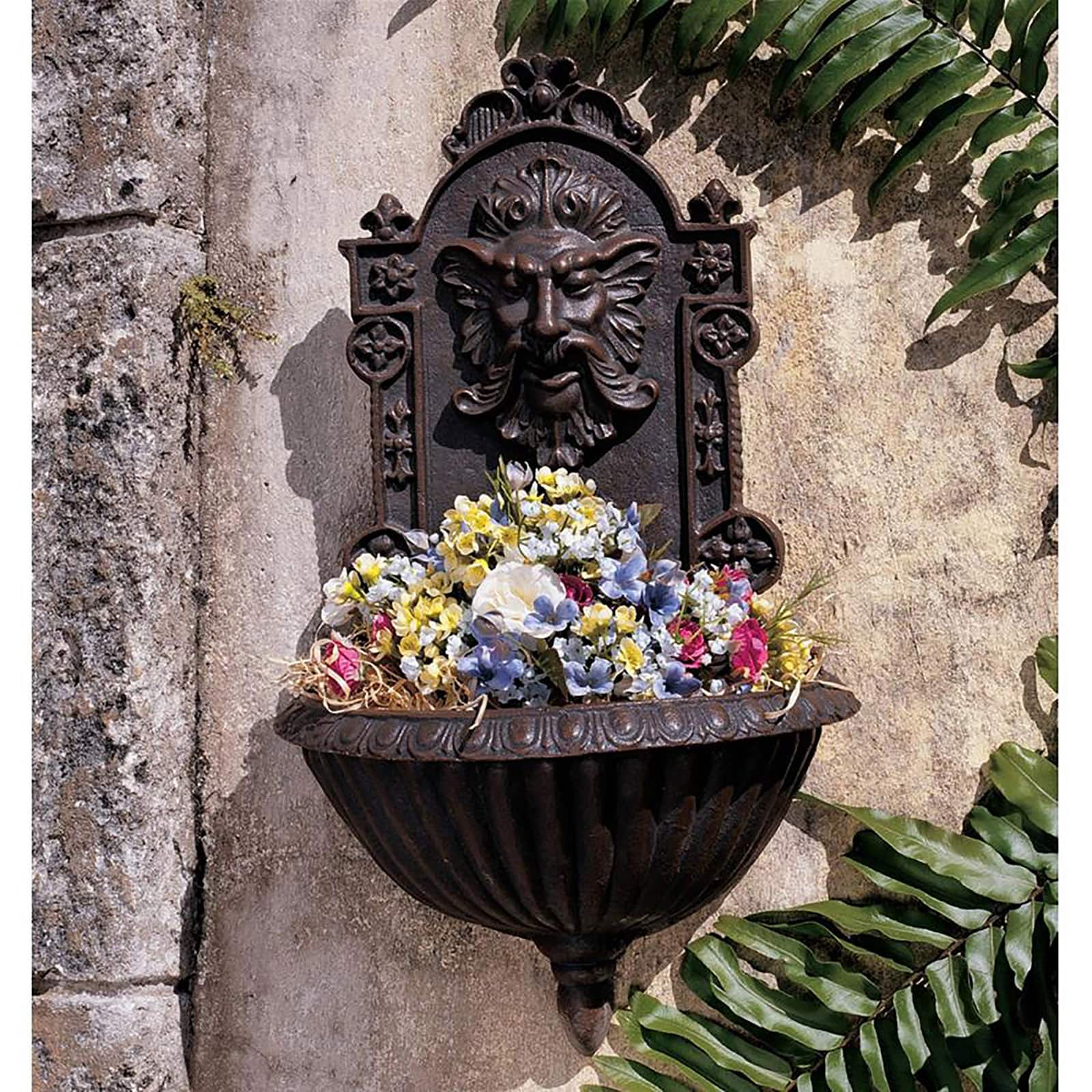 Design Toscano 19.5&#x22; Greenman Sculptural Garden Wall Font