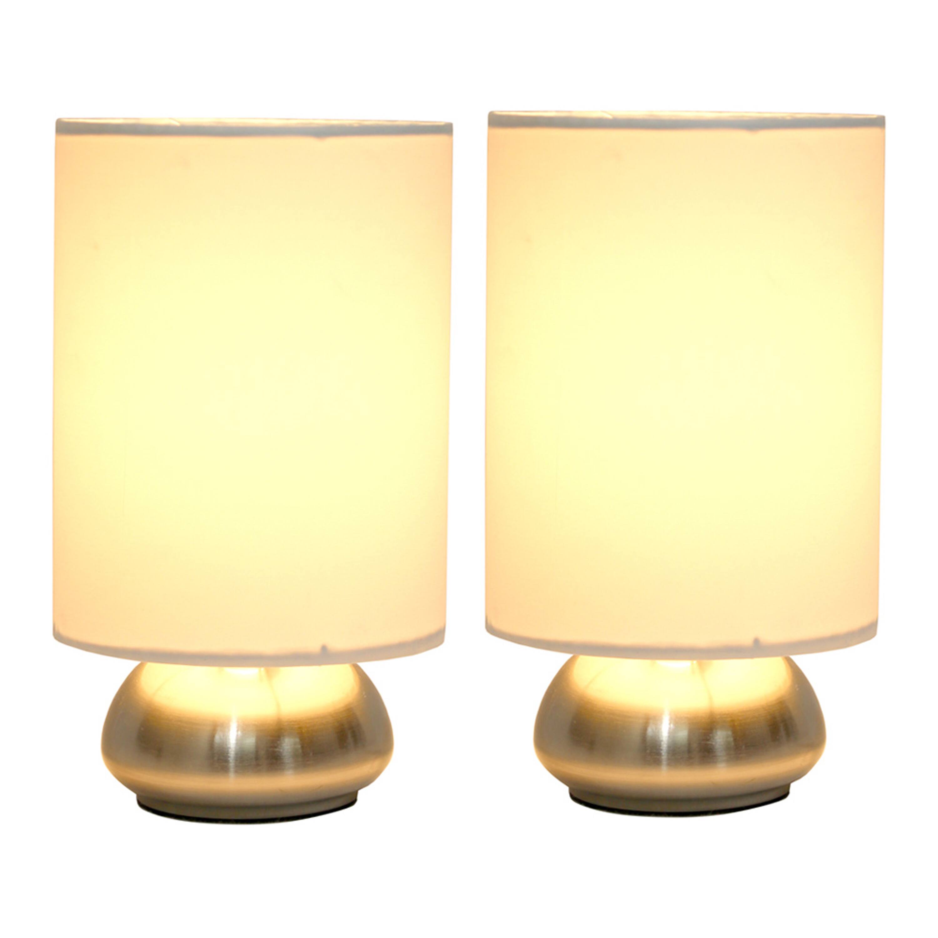 Simple Designs&#x2122; 2-Pack Mini Touch Lamps with Shades