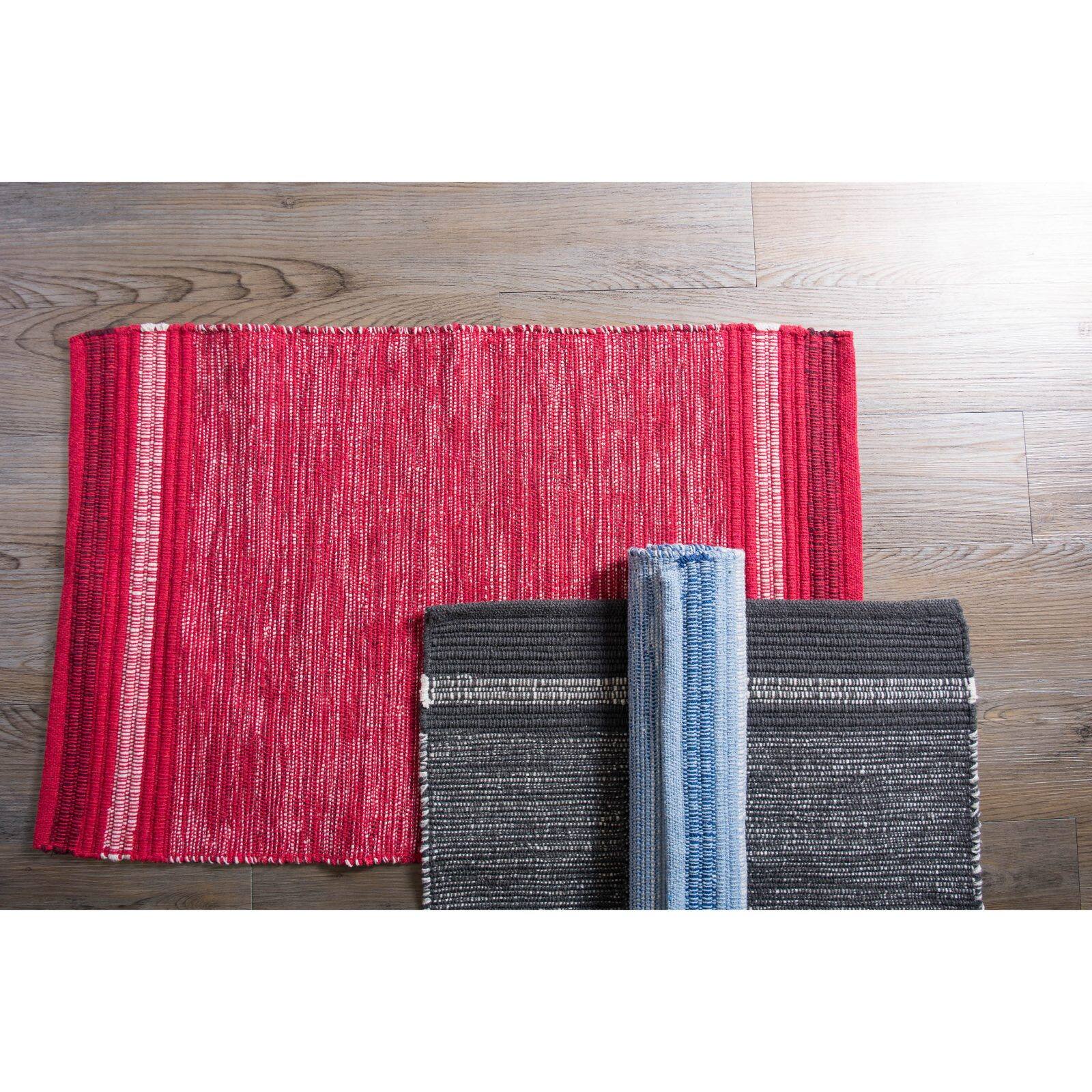DII® Variegated Red Recycled Yarn Rug, 2ft. x 3ft.