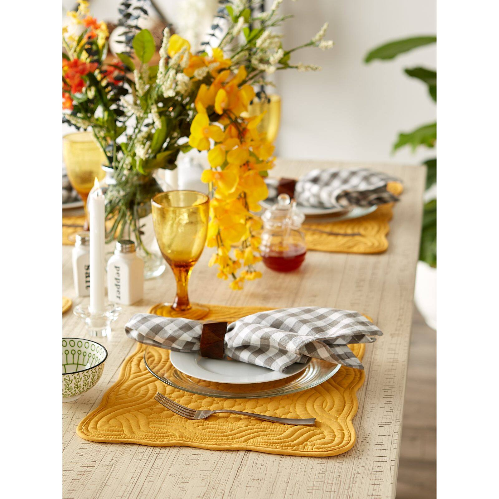 DII® Quilted Farmhouse Placemats, 6ct. Michaels