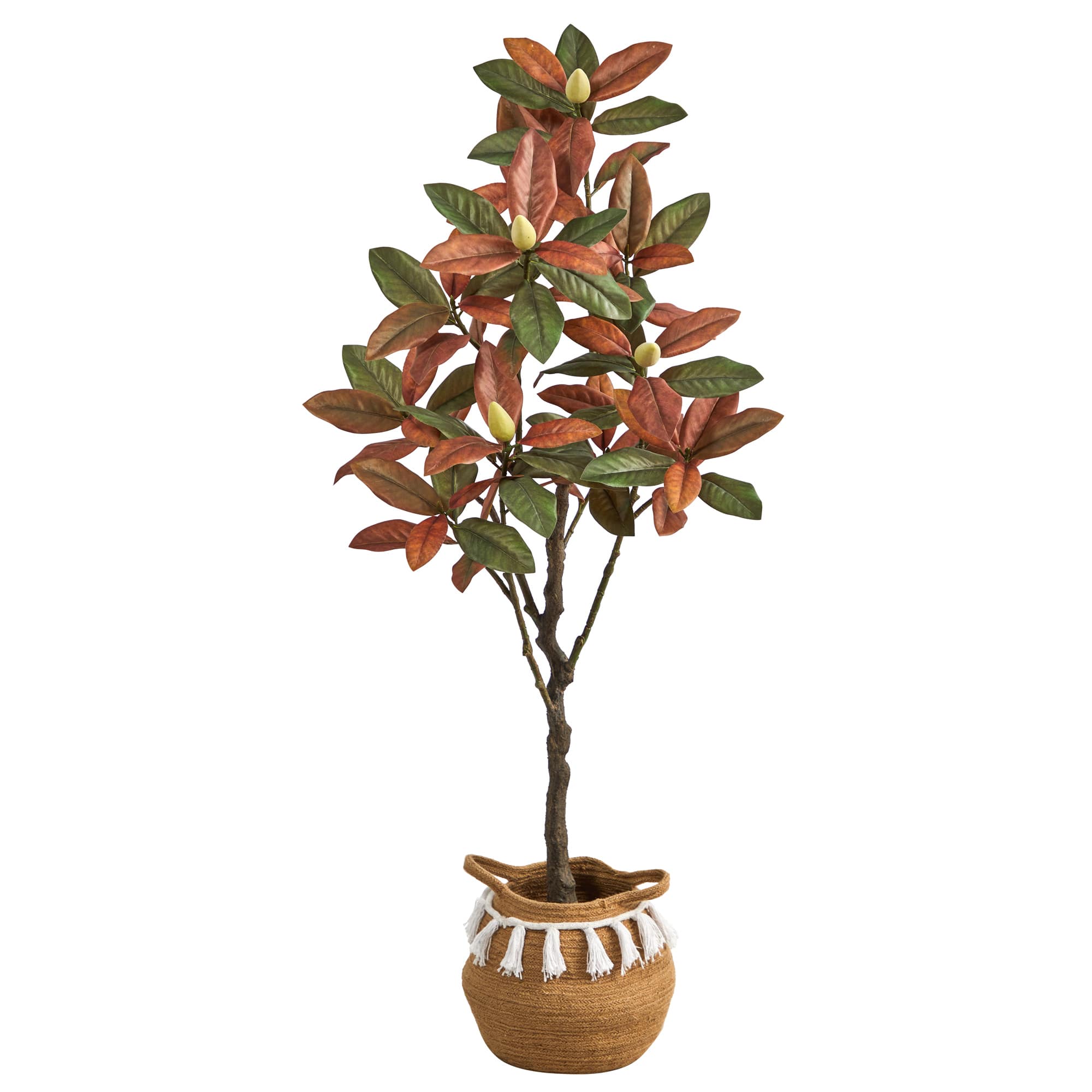5ft. Artificial Fall Magnolia Tree with Basket