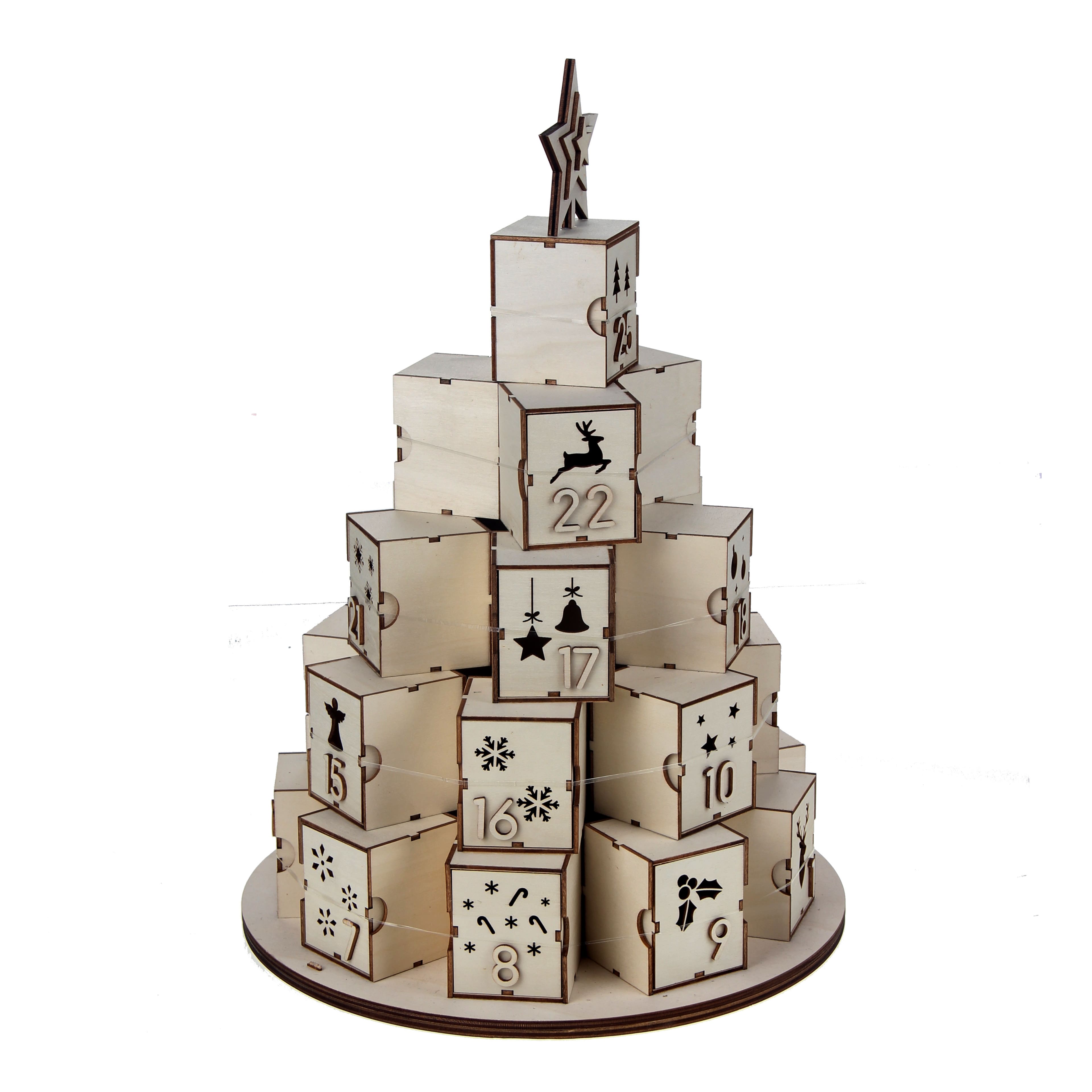 Layered Countdown Advent Tree DIY Wood D&#xE9;cor by Make Market&#xAE;