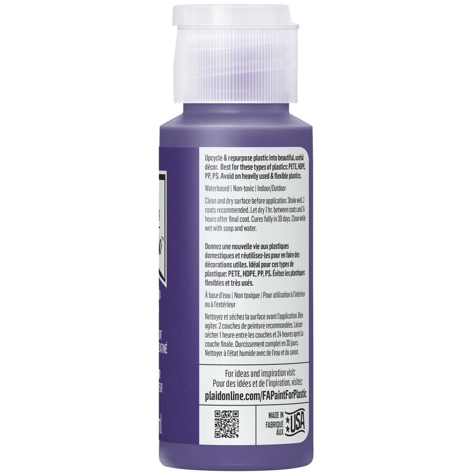 FolkArt &#xAE; Paint For Plastic&#x2122; Satin Acrylic Paint