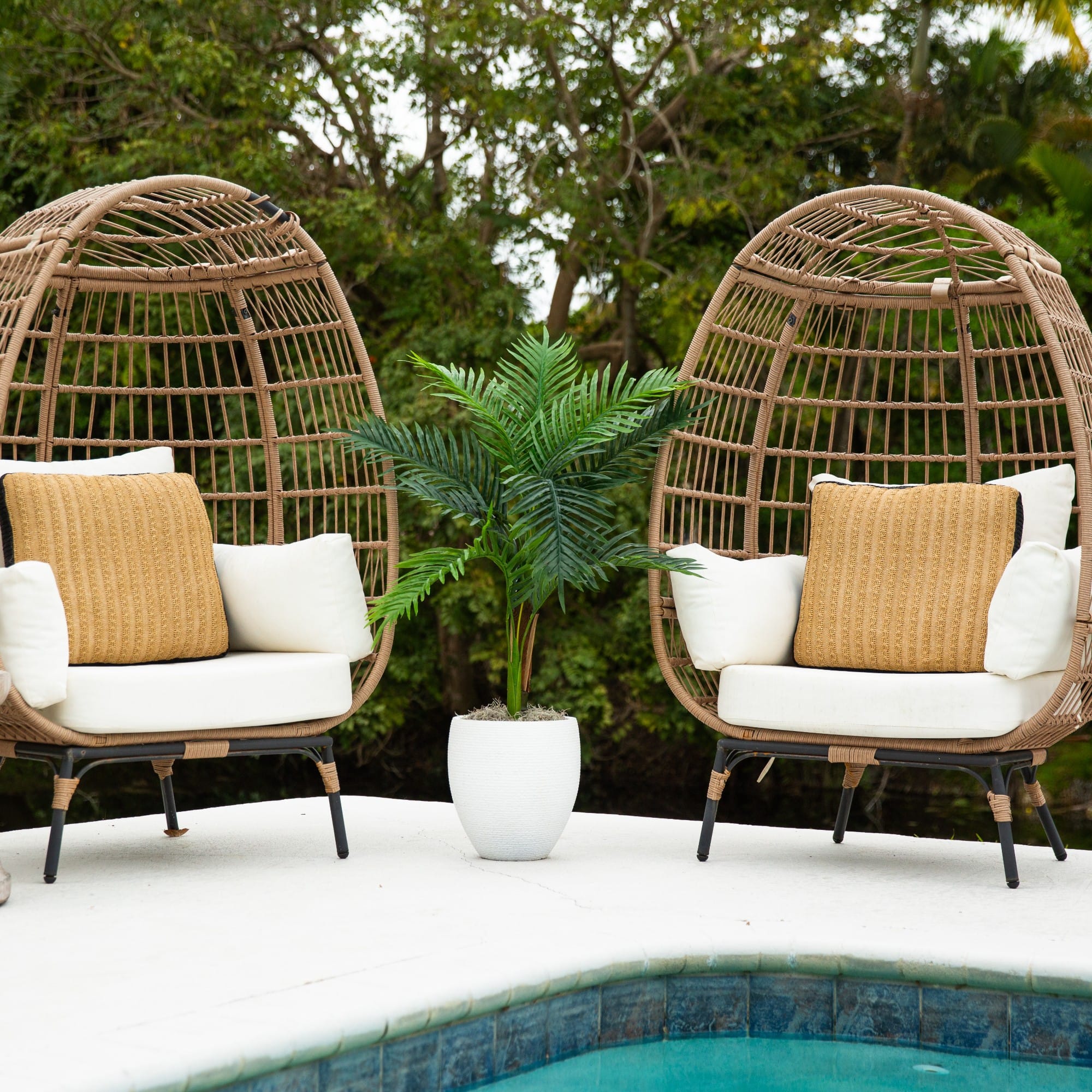 3ft. UV Resistant Artificial Double Robellini Palm Tree (Indoor/Outdoor)