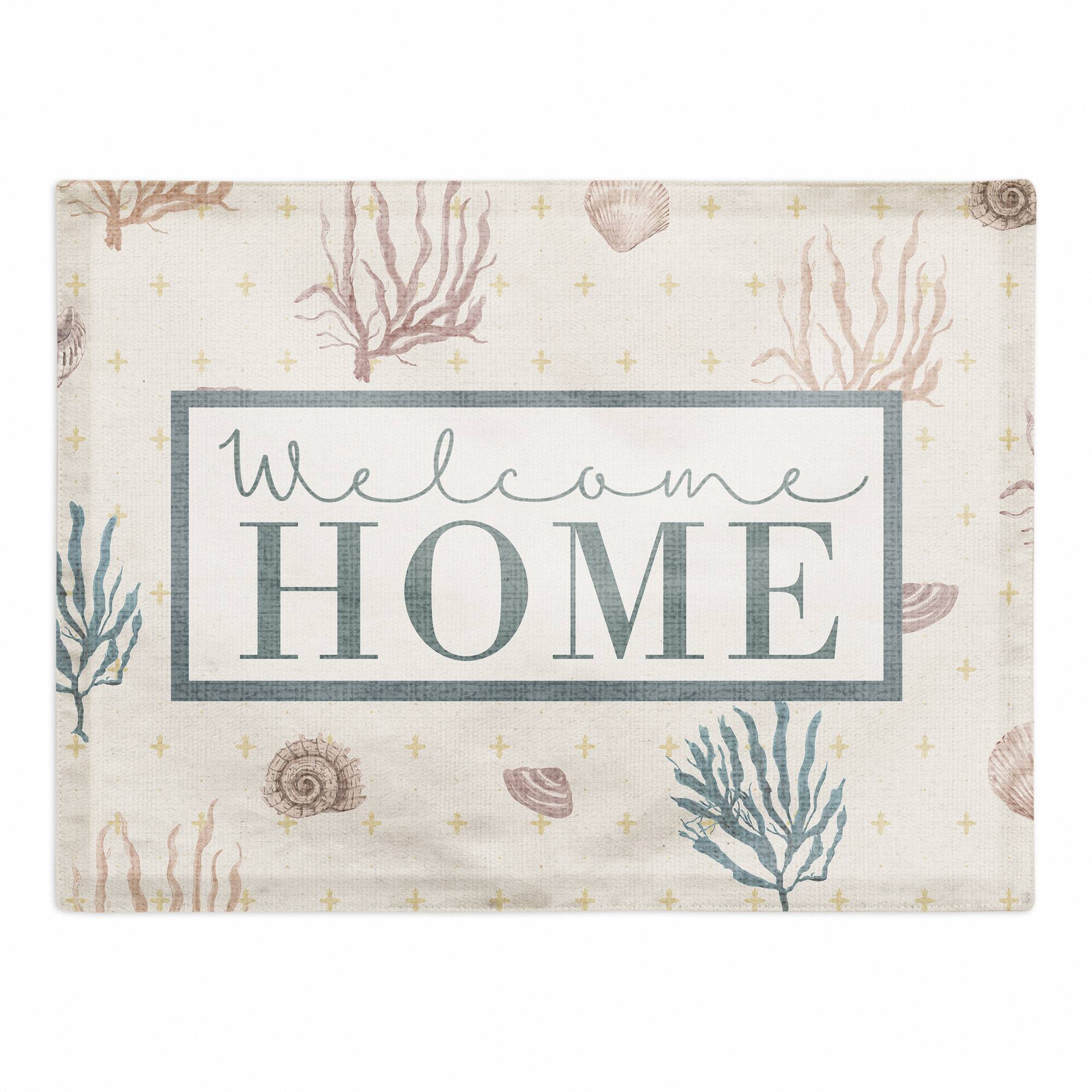 Welcome Home Multi Shell Coral & Plus Cotton Twill Placemat