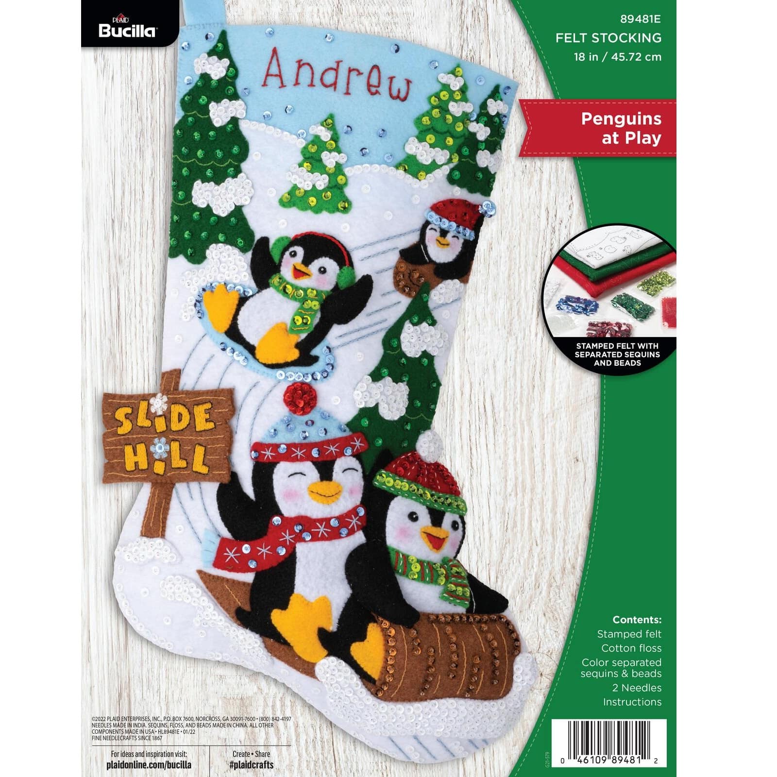 Bucilla&#xAE; Penguins at Play Felt Stocking Kit