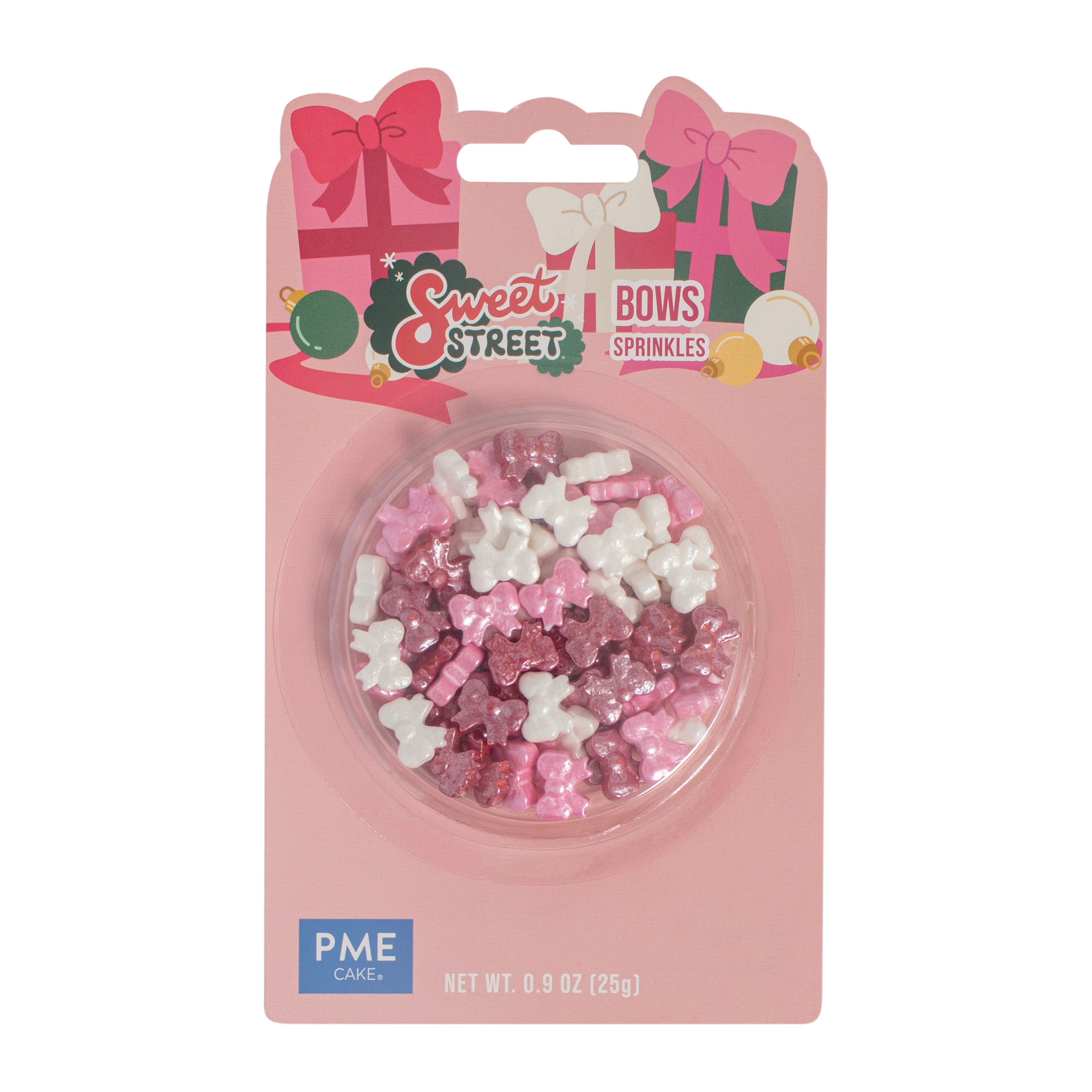 PME Cake Sweet Street&#xAE; Pink &#x26; White Bow Sprinkles