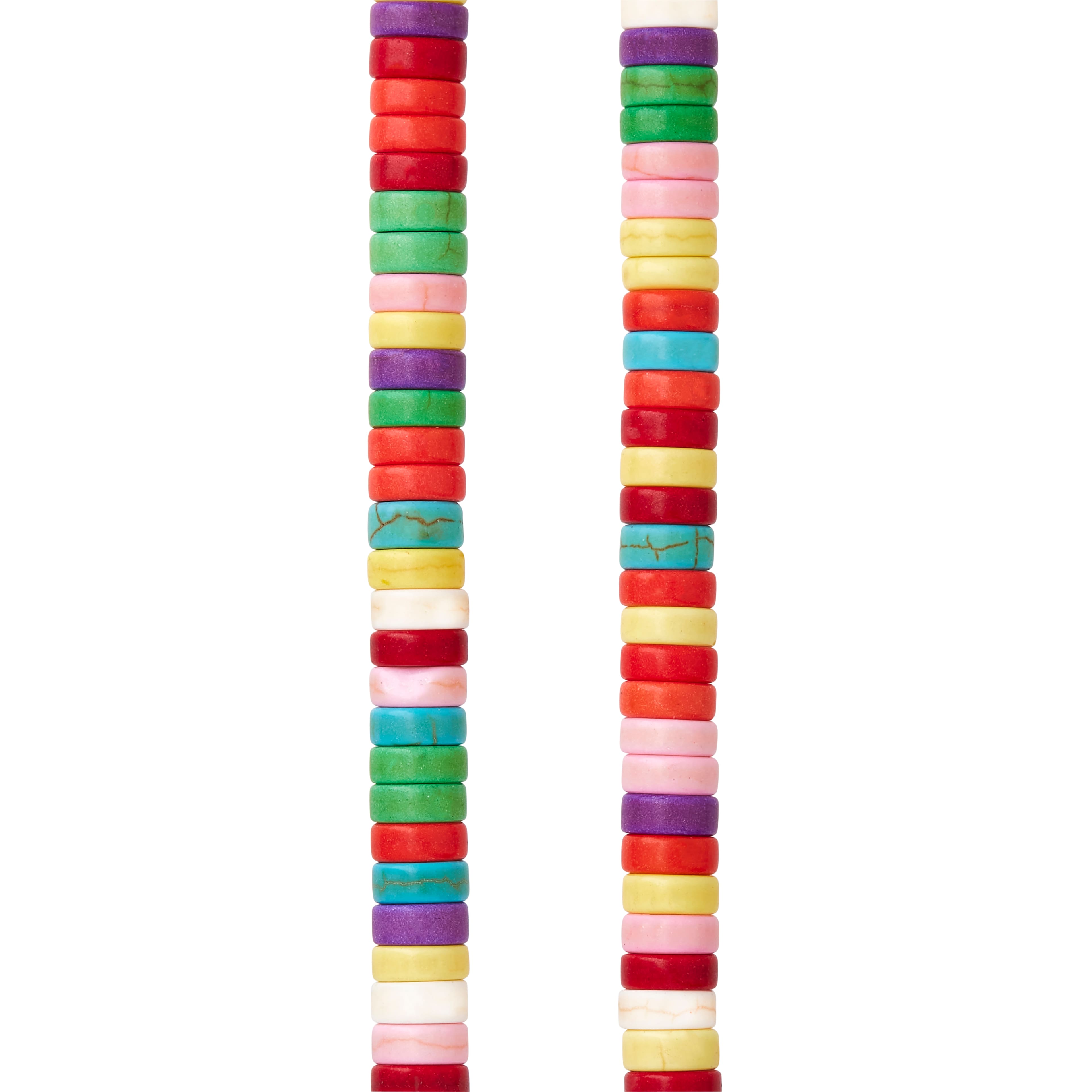 Multicolor Howlite Rondelle Beads by Bead Landing&#x2122;, 6mm 