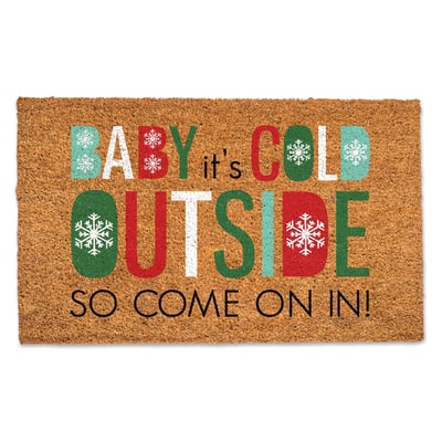 Baby It's Cold Outside Christmas Doormat