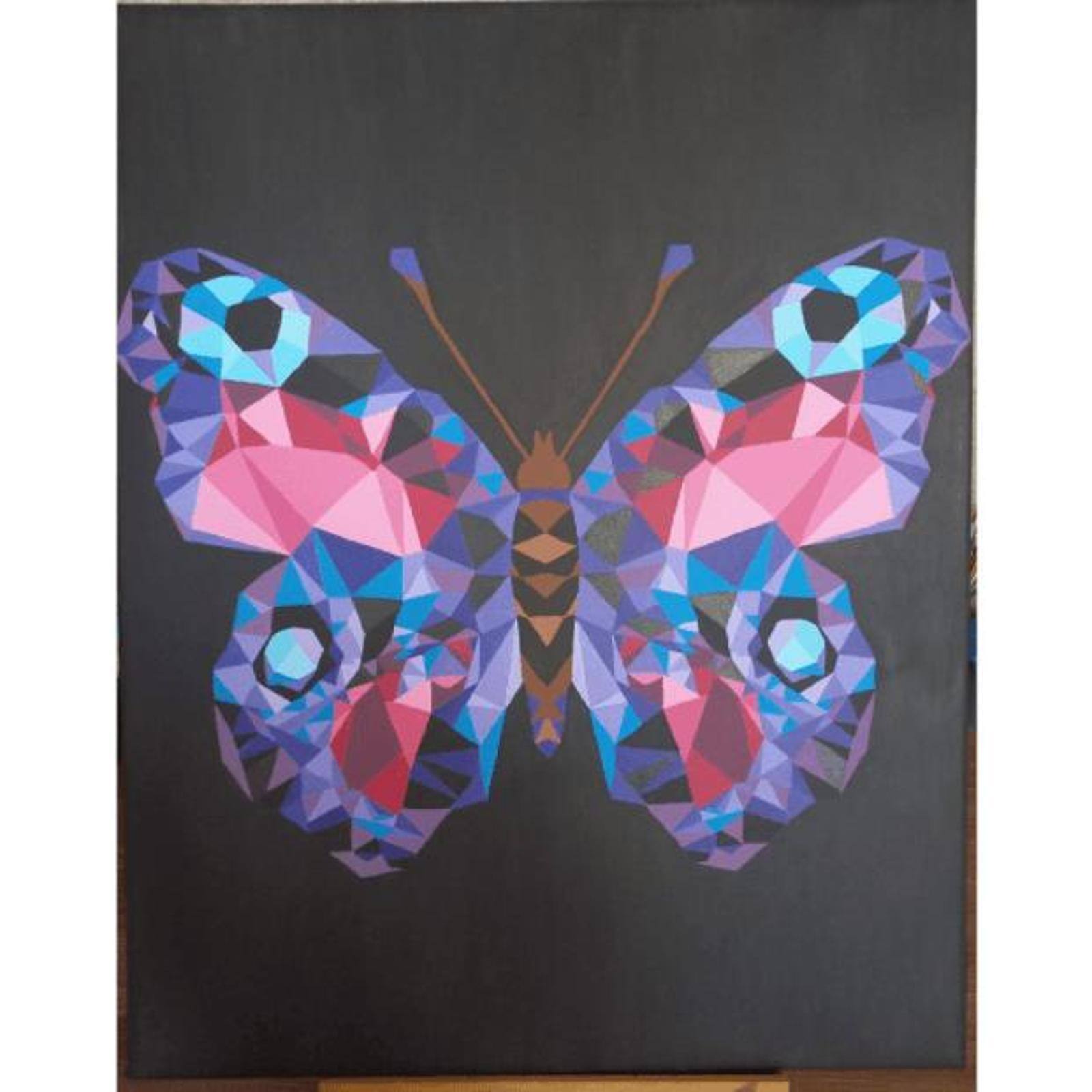 Crafting Spark Celebration Poly Butterfly Painting by Numbers Kit