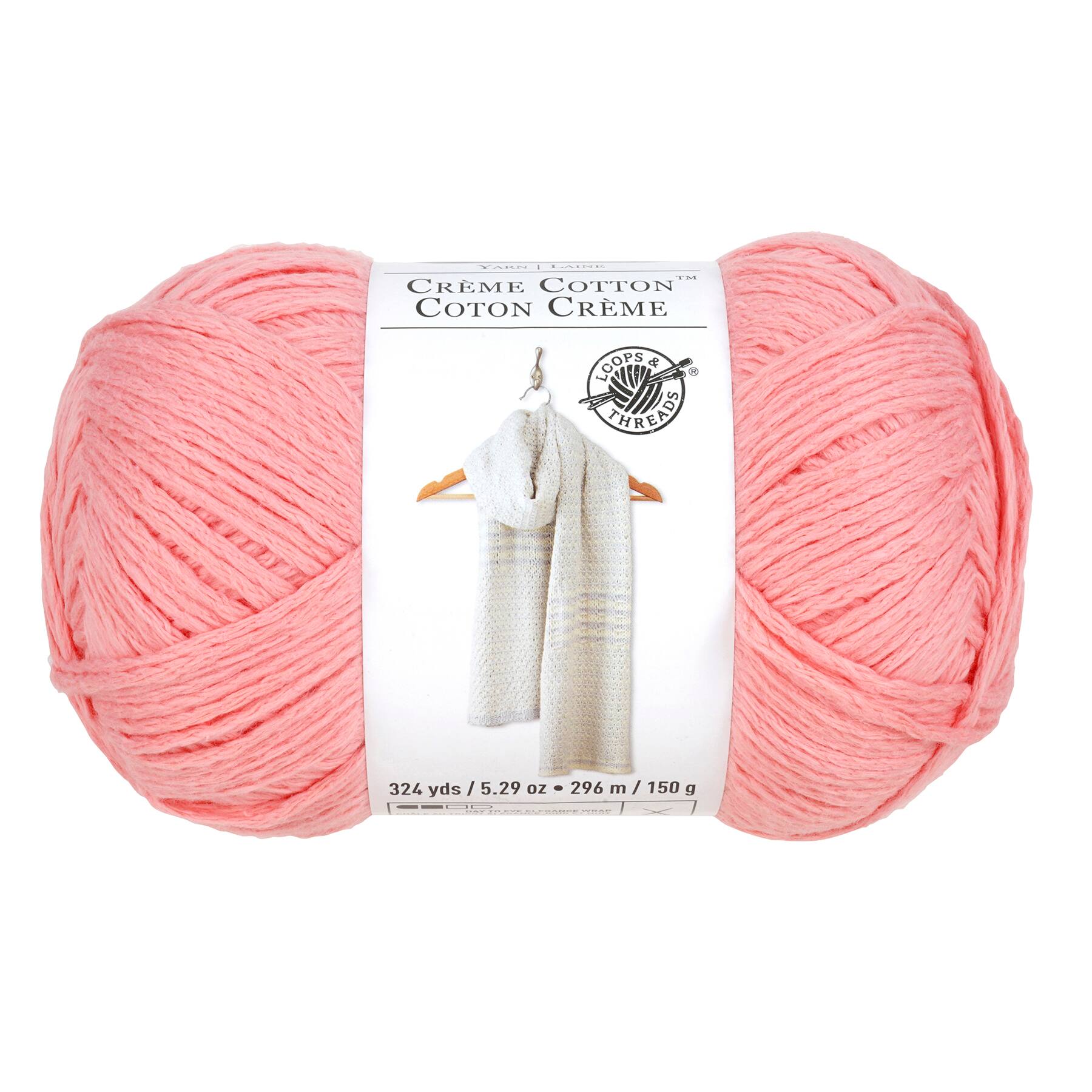 15 Pack: Cr&#xE8;me Cotton&#x2122; Yarn by Loops &#x26; Threads&#xAE;