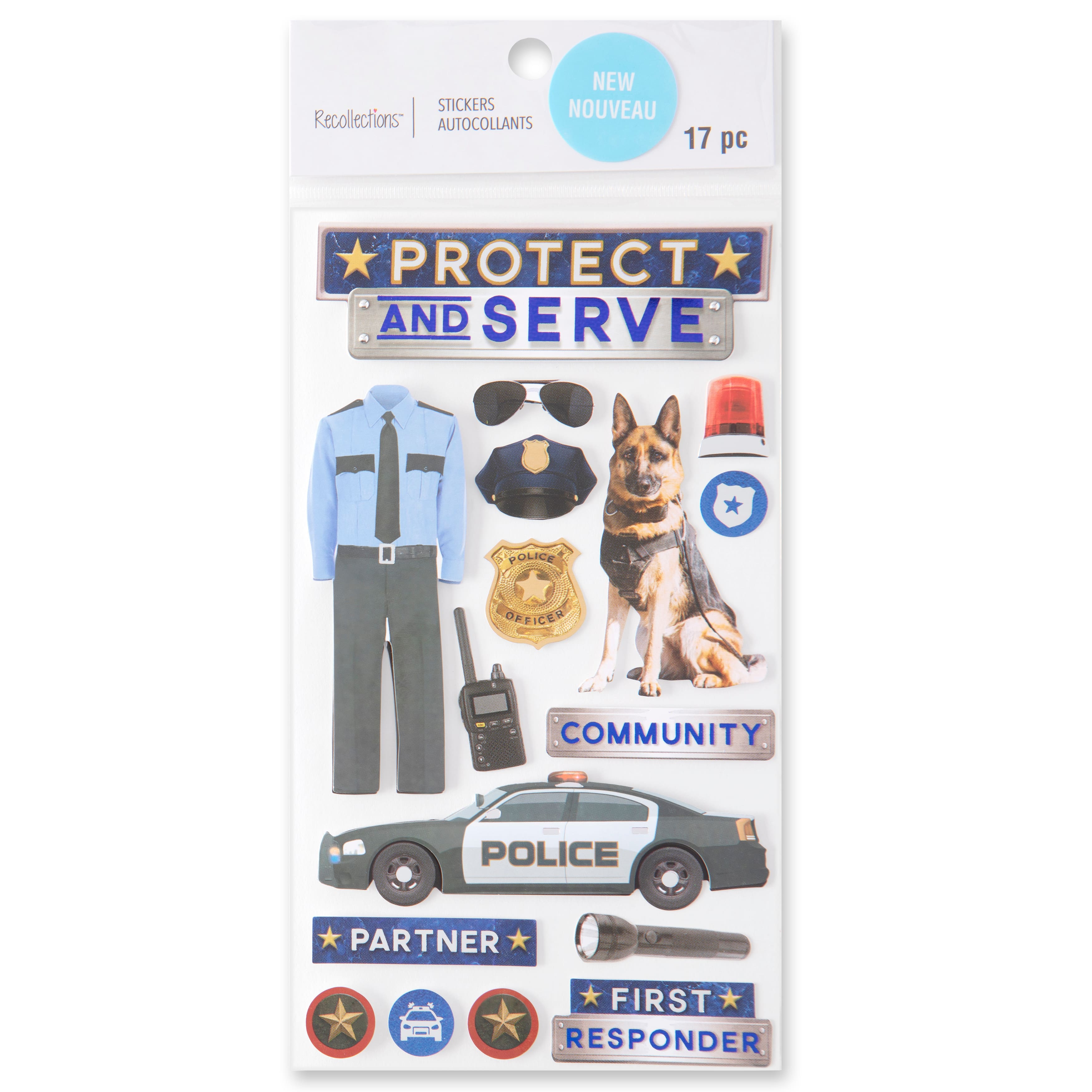 Police Dimensional Stickers by Recollections™