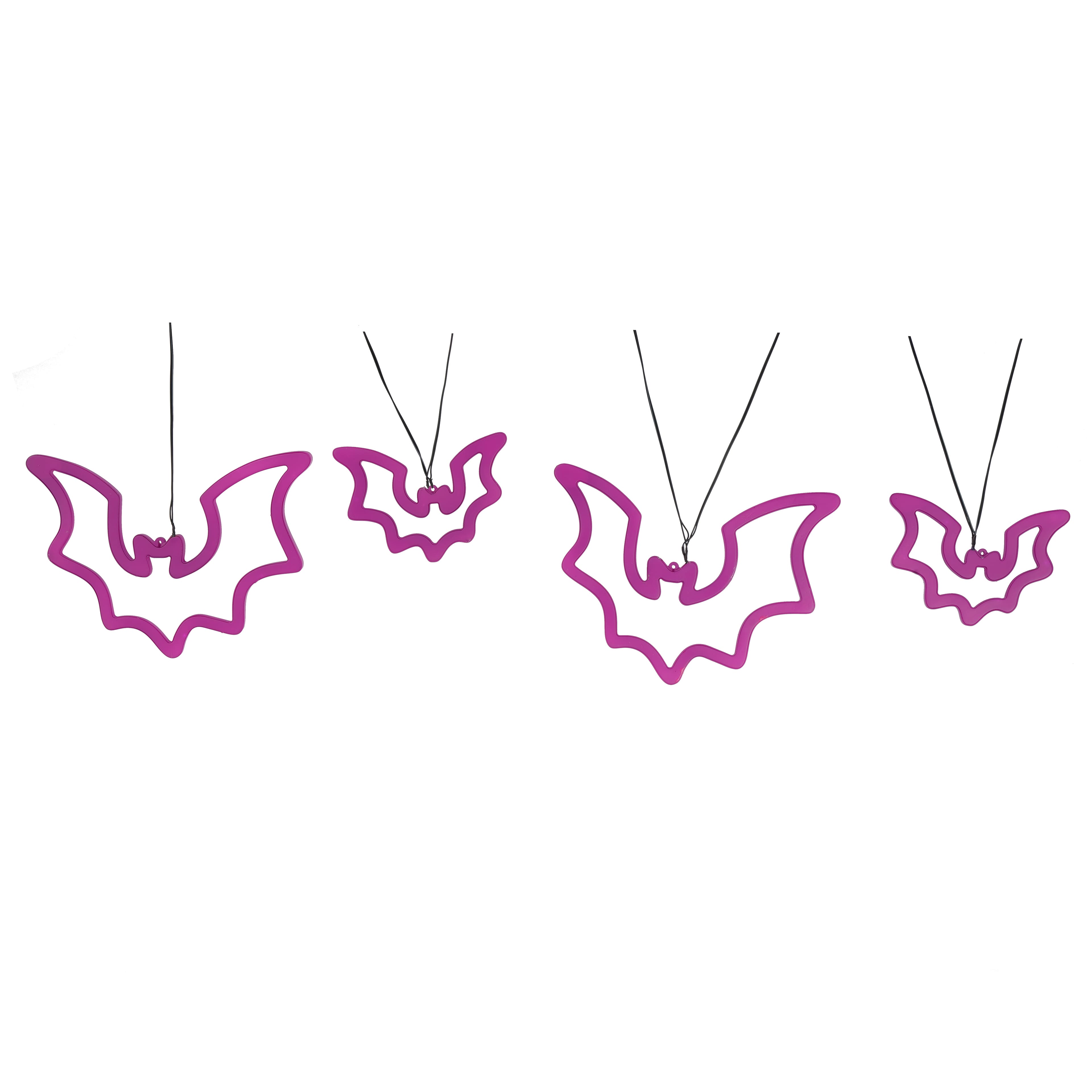 5ft. Purple Light Up Hanging Bats by Ashland&#xAE;