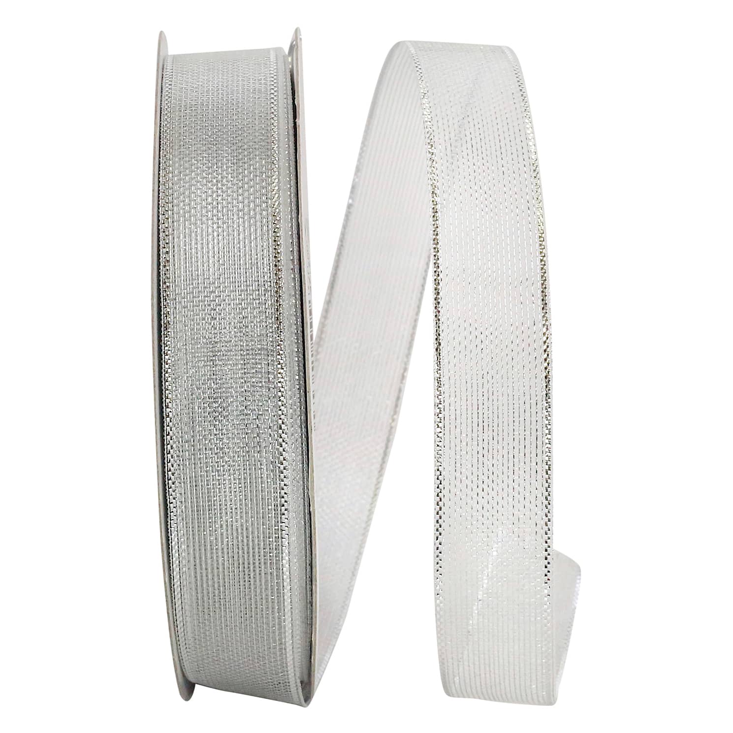 JAM Paper 5/8" x 25yd. Silver Deluxe Sheer Ribbon