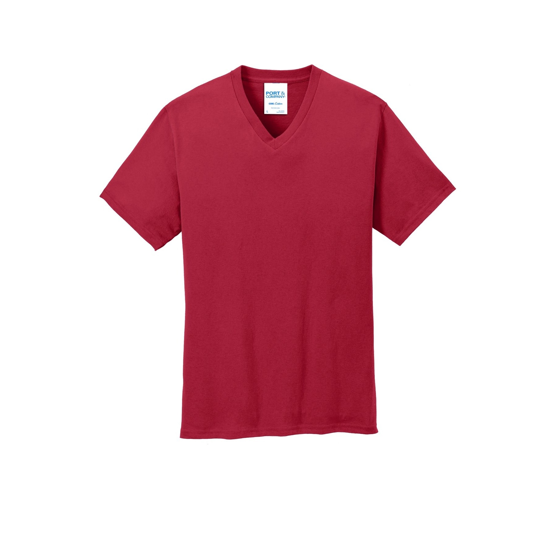 Port & Company® Men's Core Cotton V-Neck T-Shirt