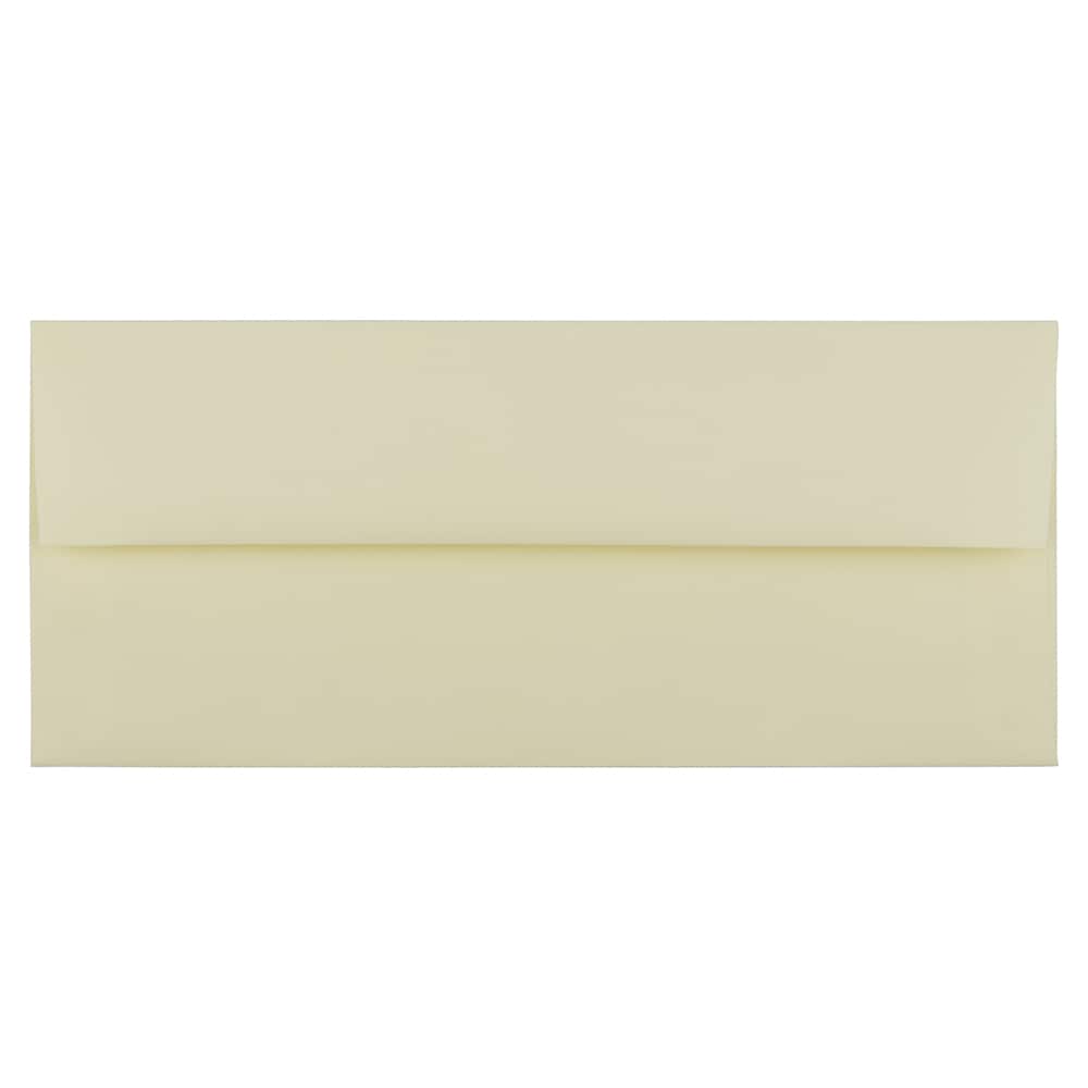 JAM Paper 4.12" x 9.5" Ivory Wove Strathmore Business Envelopes, 50ct.