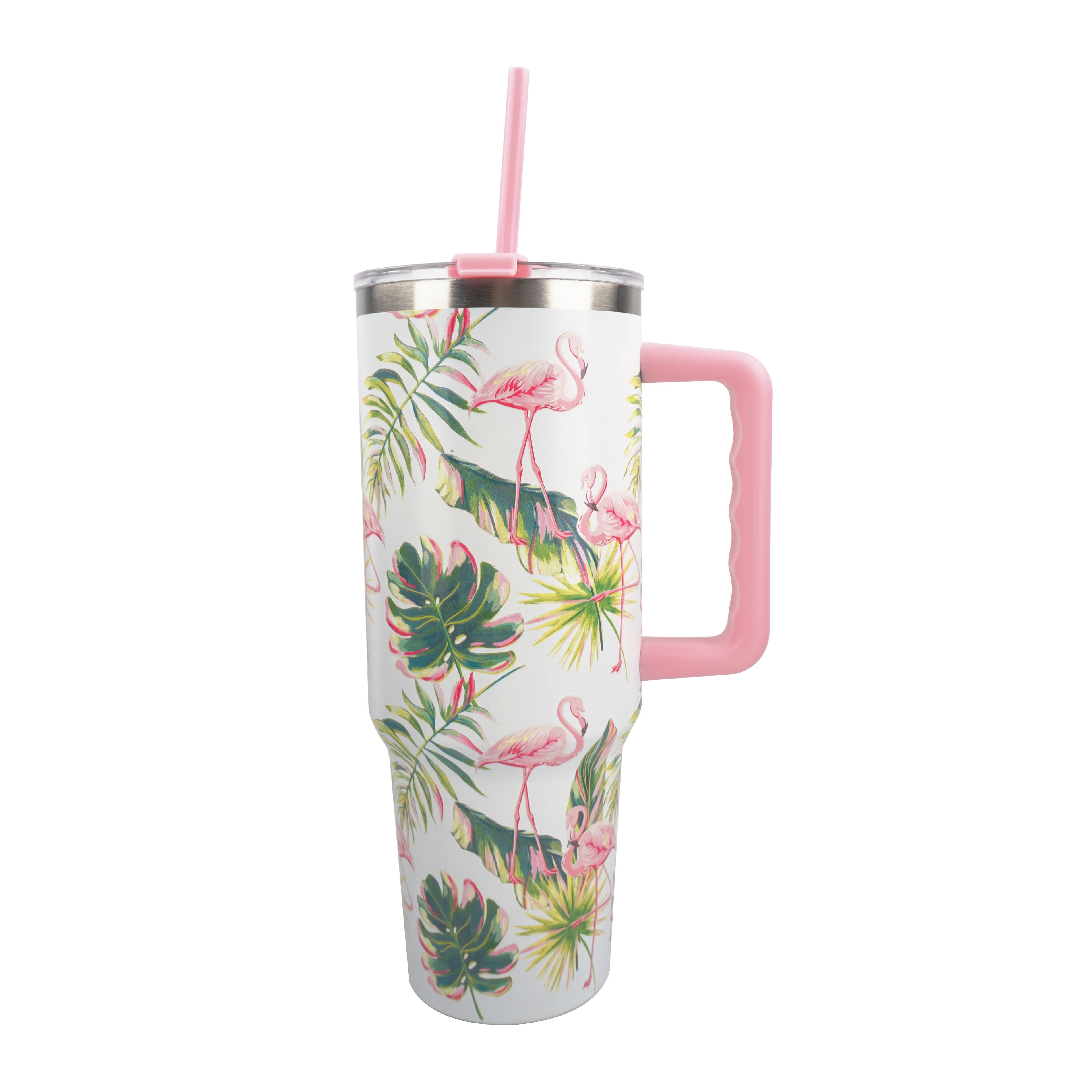 40oz. Flamingo Toss Stainless Steel Insulated Tumbler by Celebrate It&#x2122;