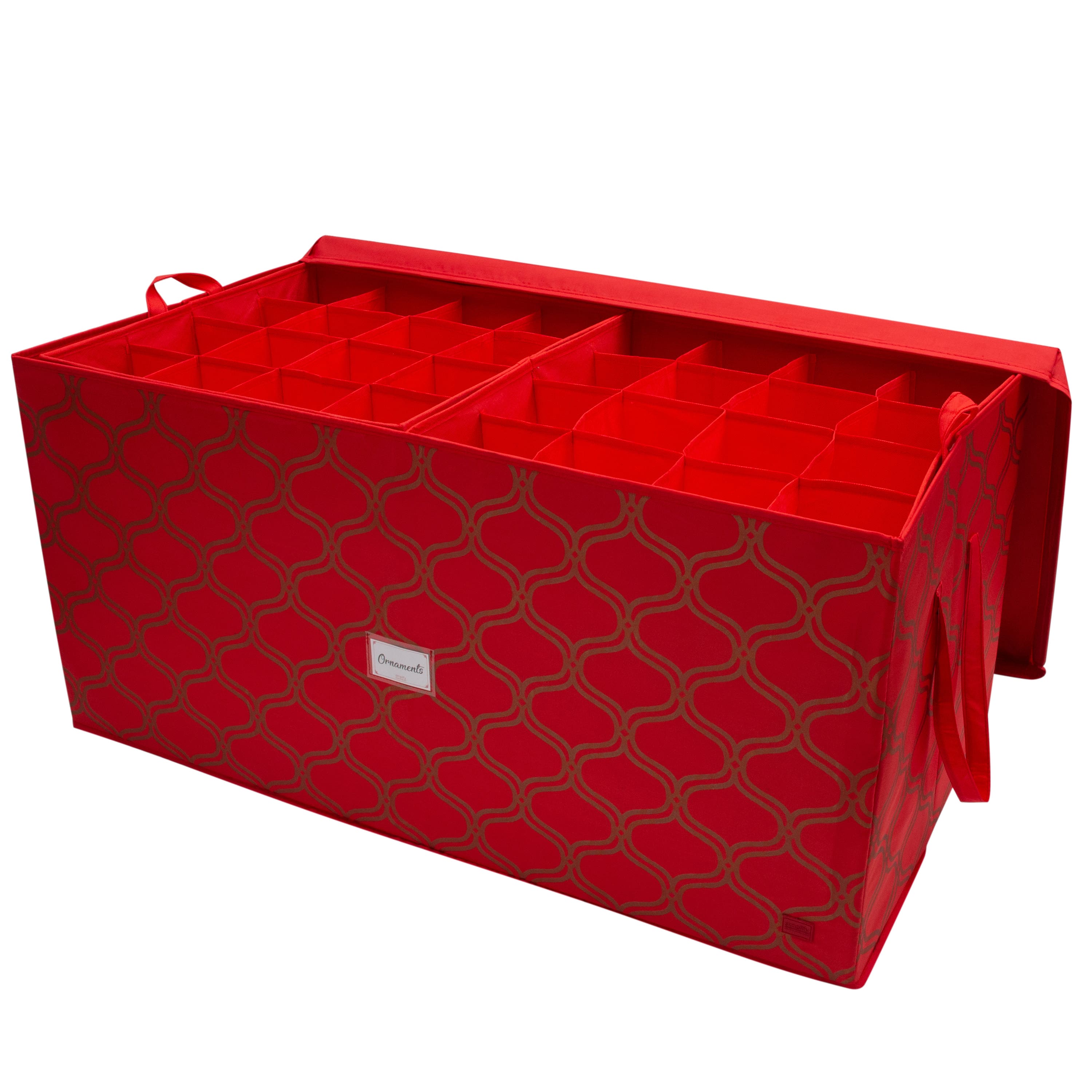 Sterilite 2-Layer Red Ornament Storage Box  Red ornaments, Ornament  storage, Ornament storage box