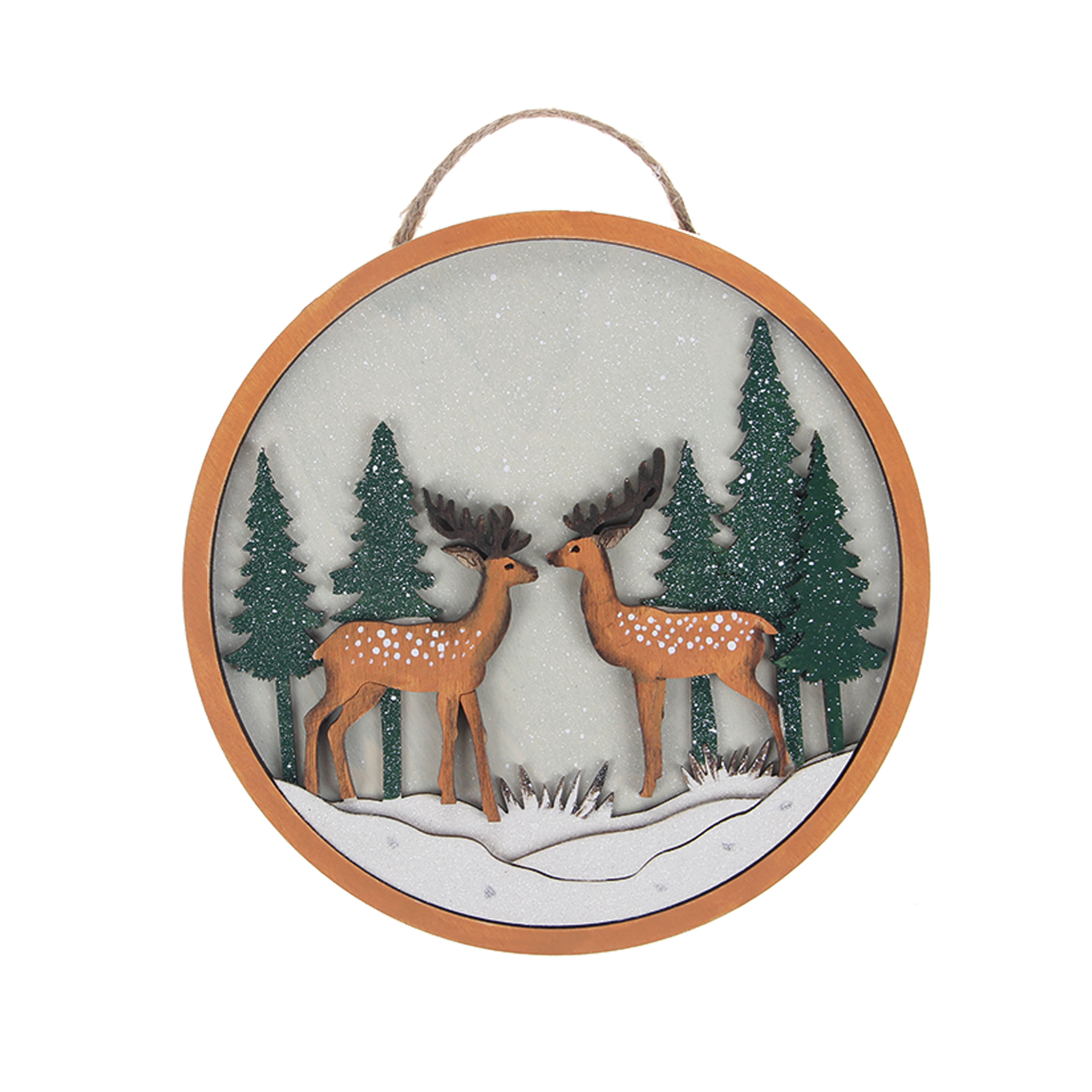 6&#x22; Deer Plaque DIY Wood D&#xE9;cor Kit by Make Market&#xAE;