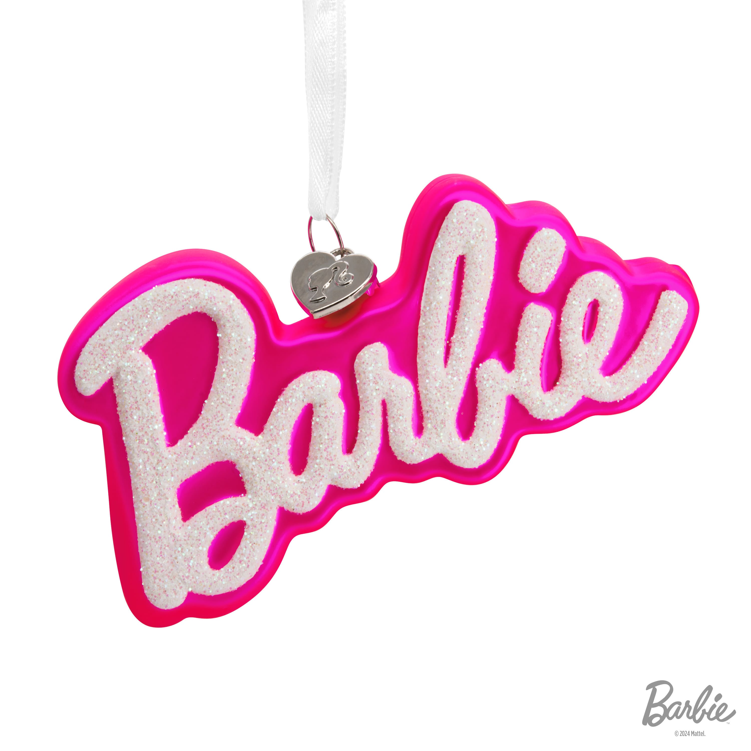 Hallmark 4.5" Barbie™ Logo Blown Glass Ornament