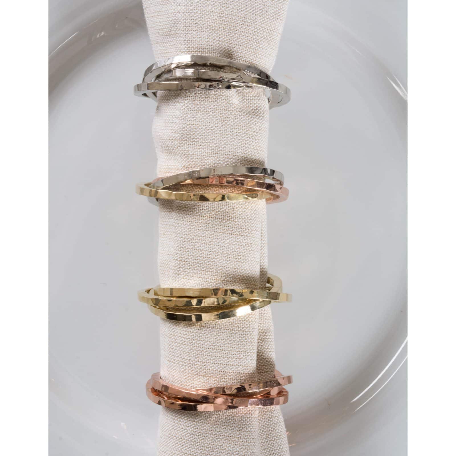 DII&#xAE; Triple Intertwined Napkin Rings, 6ct.