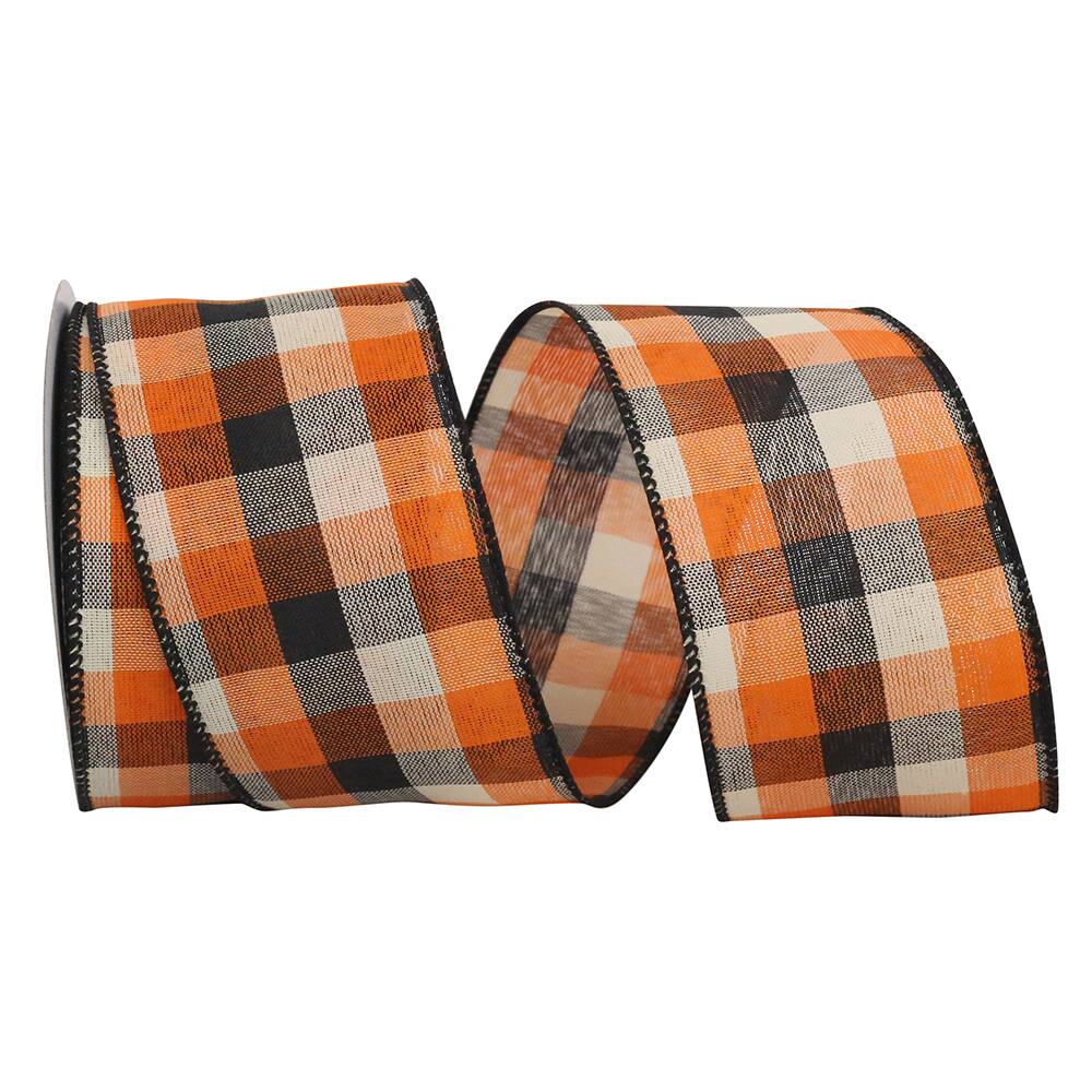 JAM Paper 2.5" x 10yd. Wired Afternoon Tonal Plaid Ribbon